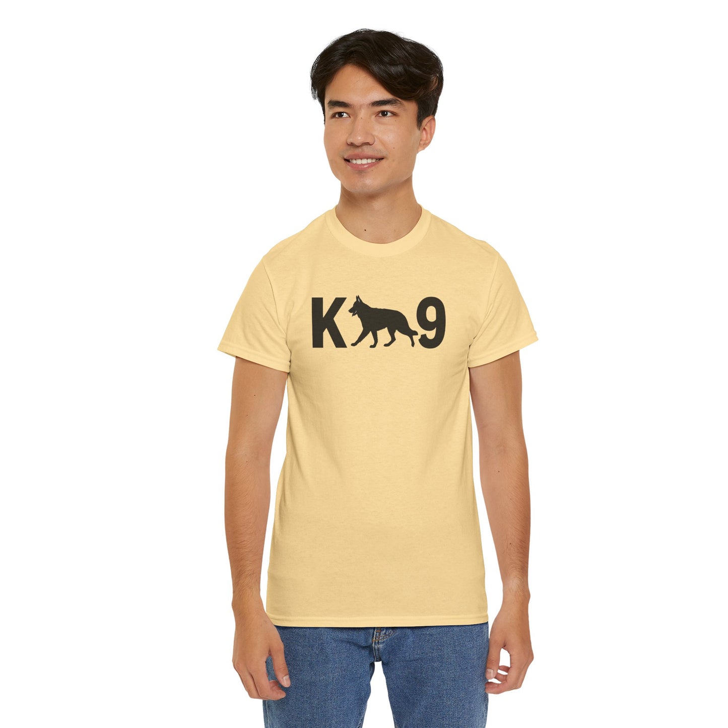 Black German Shepherd K9 Unisex Heavy Cotton Tee - Perfect for Dog Lovers, Pet Owners