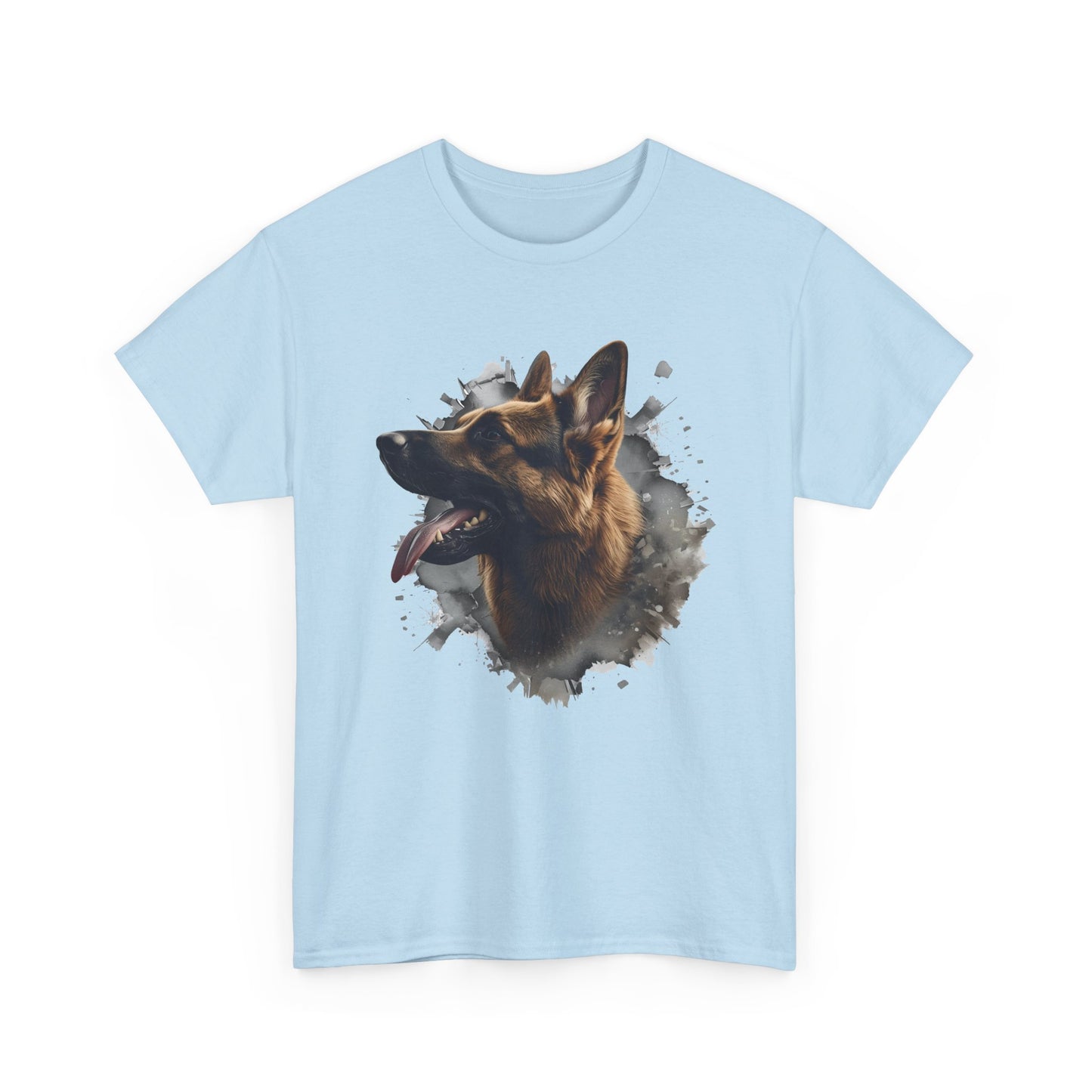 German Shepherd Lover Tee With 3D Design, Unisex Cotton Shirt, Dog T-Shirt, Pet Lovers Gift, Animal Enthusiast Apparel