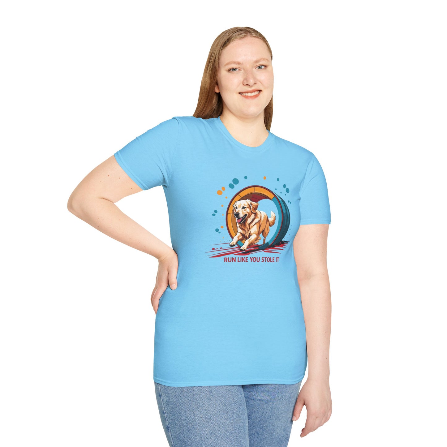 Dog Agility T-Shirt - Run Like You Stole It, Perfect for Dog Trainers, Summer Outfits, Fun Casual Wear
