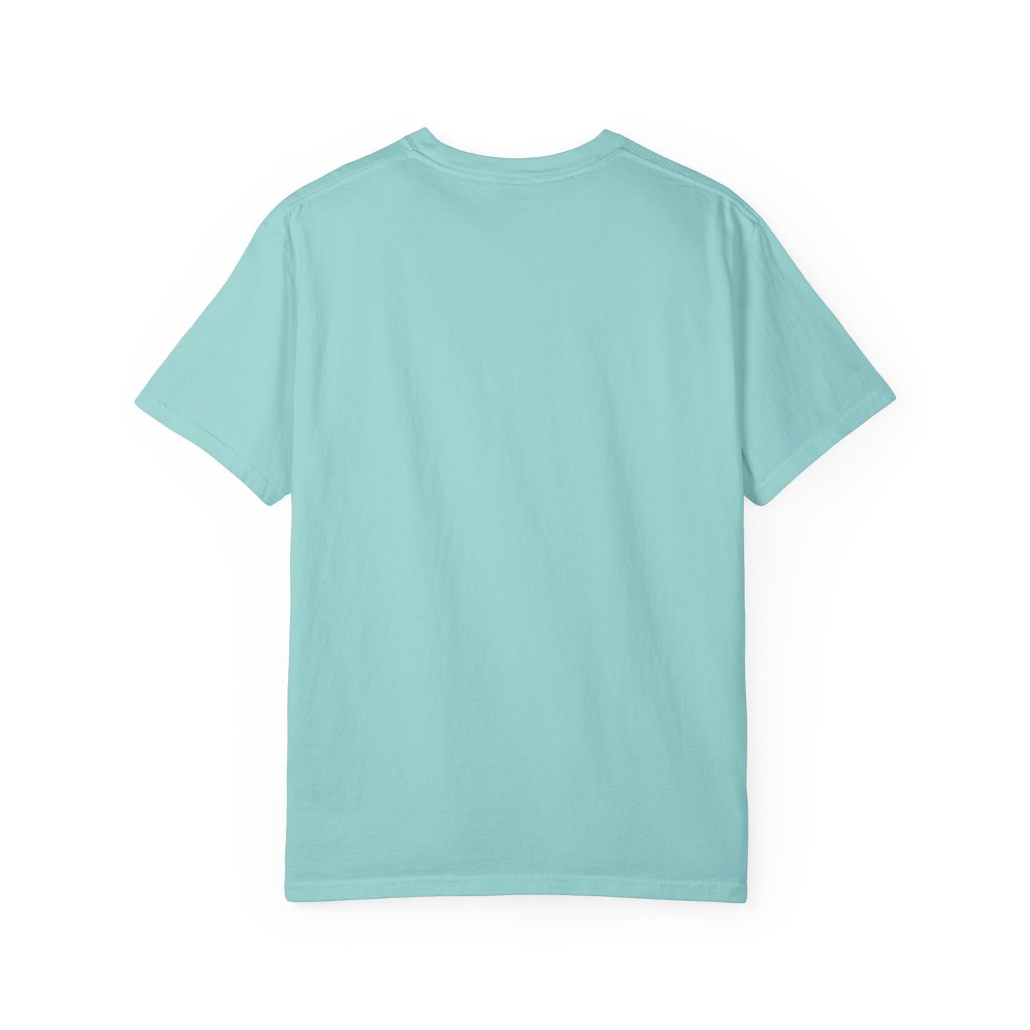 Unisex Dog Lover T-Shirt With Close Up of German Shepherd, Blue Sea in the Background and Caption Selfless Beings
