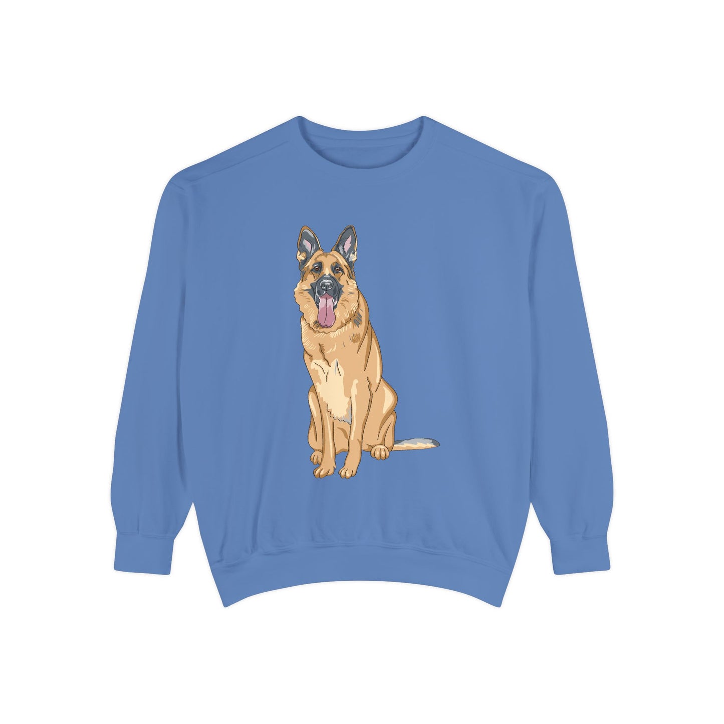 Unisex Dog Lover Sweatshirt With a Graphic of a German Shepherd Sloppily Standing