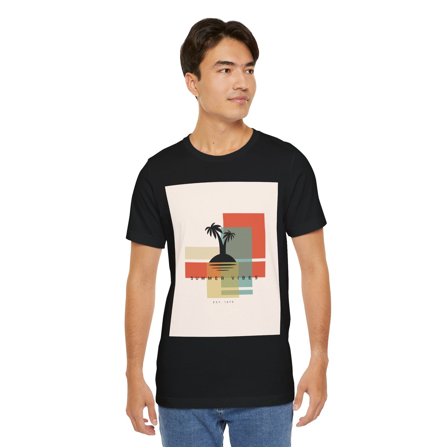 Tropical Sunset Tee, Summer Vibes Shirt, Vacation Outfit, Unisex Graphic Tee, Gift for Beach Lovers, Casual Wear