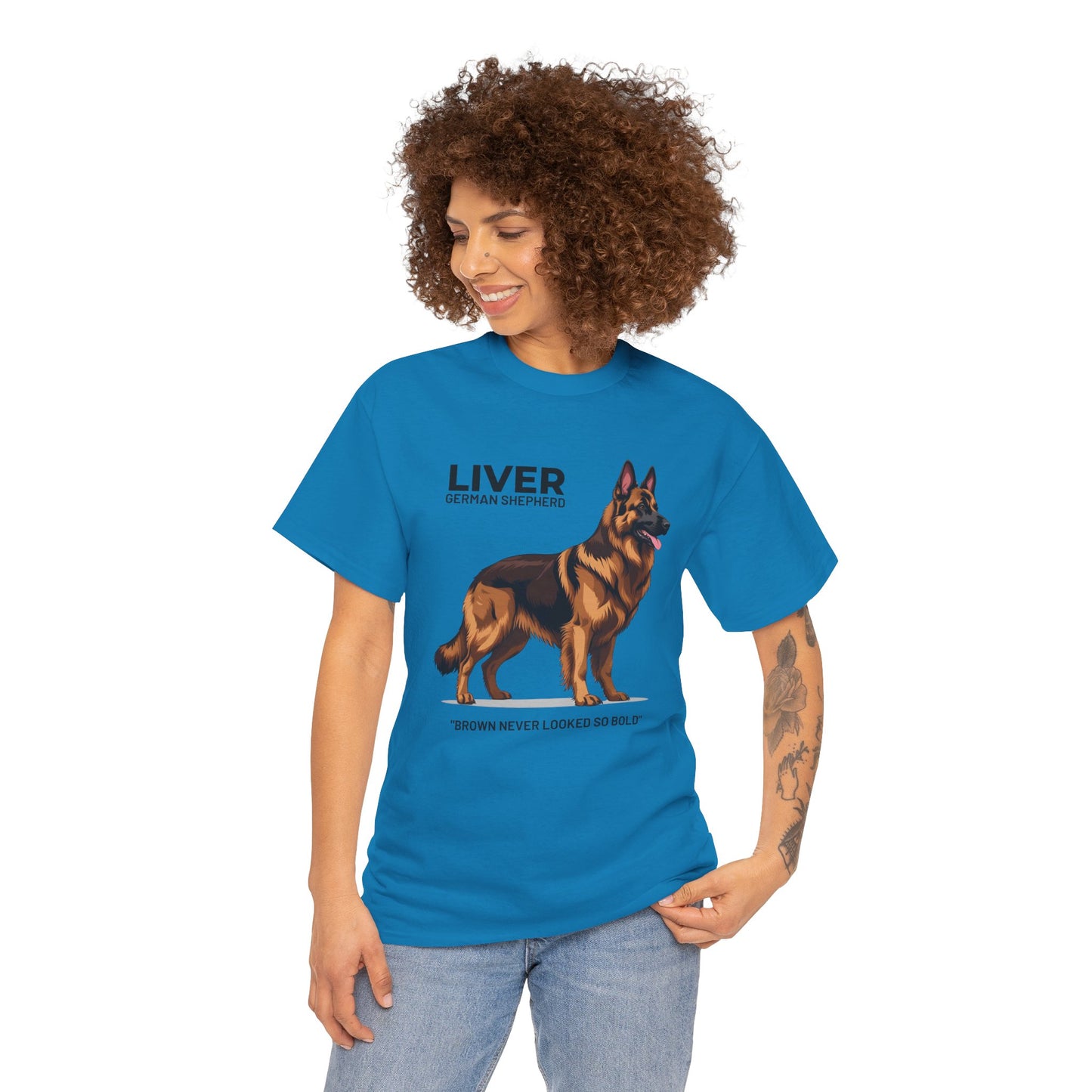 Liver German Shepherd Lover Tee - Brown Never Looked So Bold | Dog Owner Gift, Pet Parent Shirt, Animal Lover Apparel