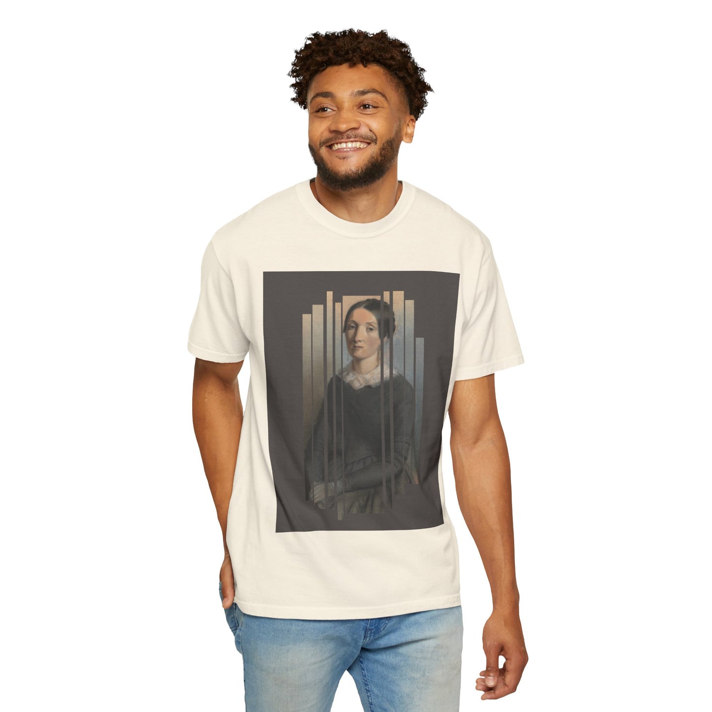 Vintage Aesthetic Art Tee, Unisex Garment-Dyed T-shirt with Artistic Design, Casual Wear, Gift for Art Lovers, Trendy Graphic Shirt