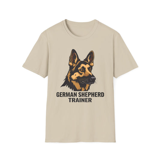German Shepherd Trainer Unisex Softstyle T-Shirt, Dog Lover Gift, Pet Trainer Apparel