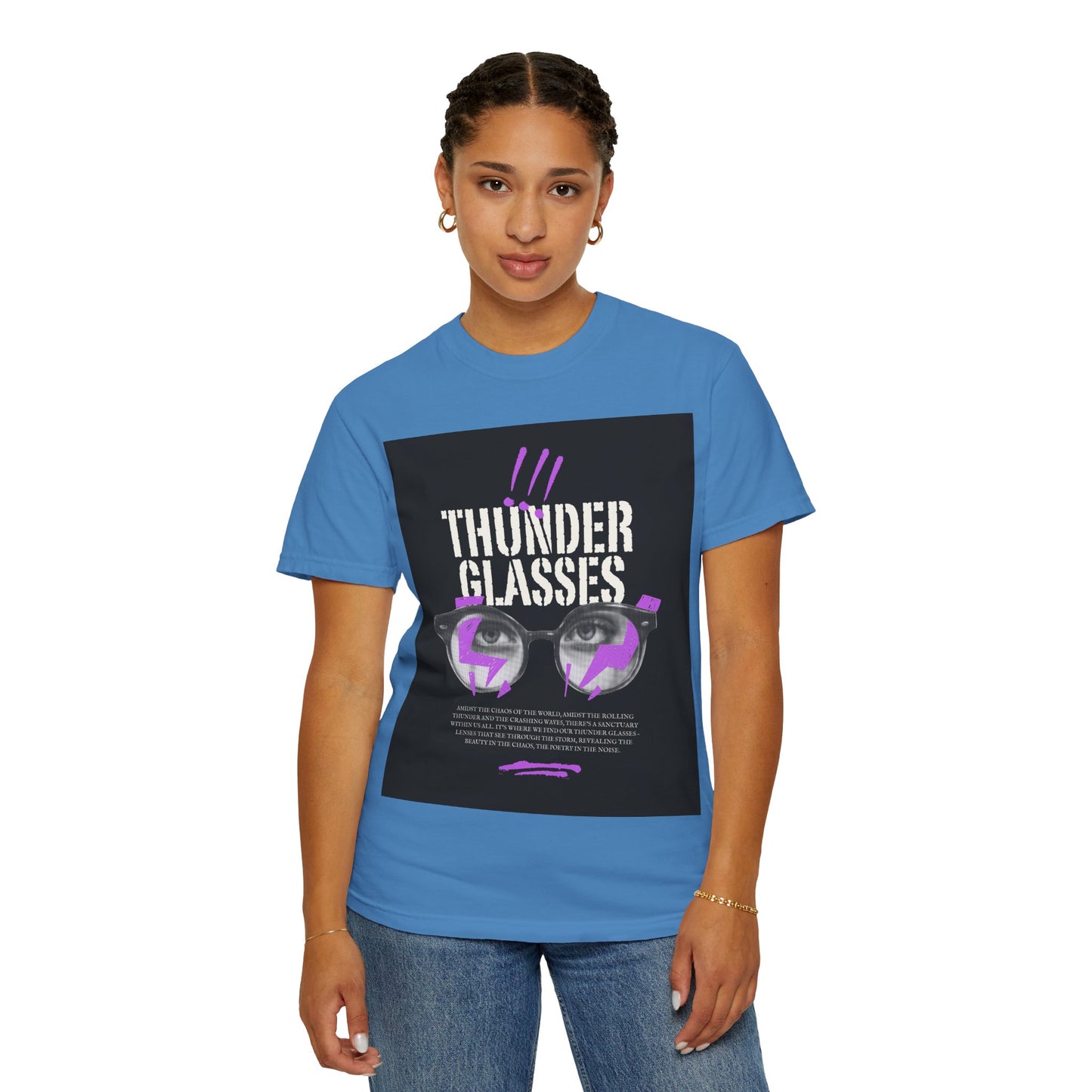 Thunder Glasses Unisex T-Shirt | Retro Graphic Tee for Music Lovers, Gift for Birthdays, Festivals, Unisex Style, Casual Wear