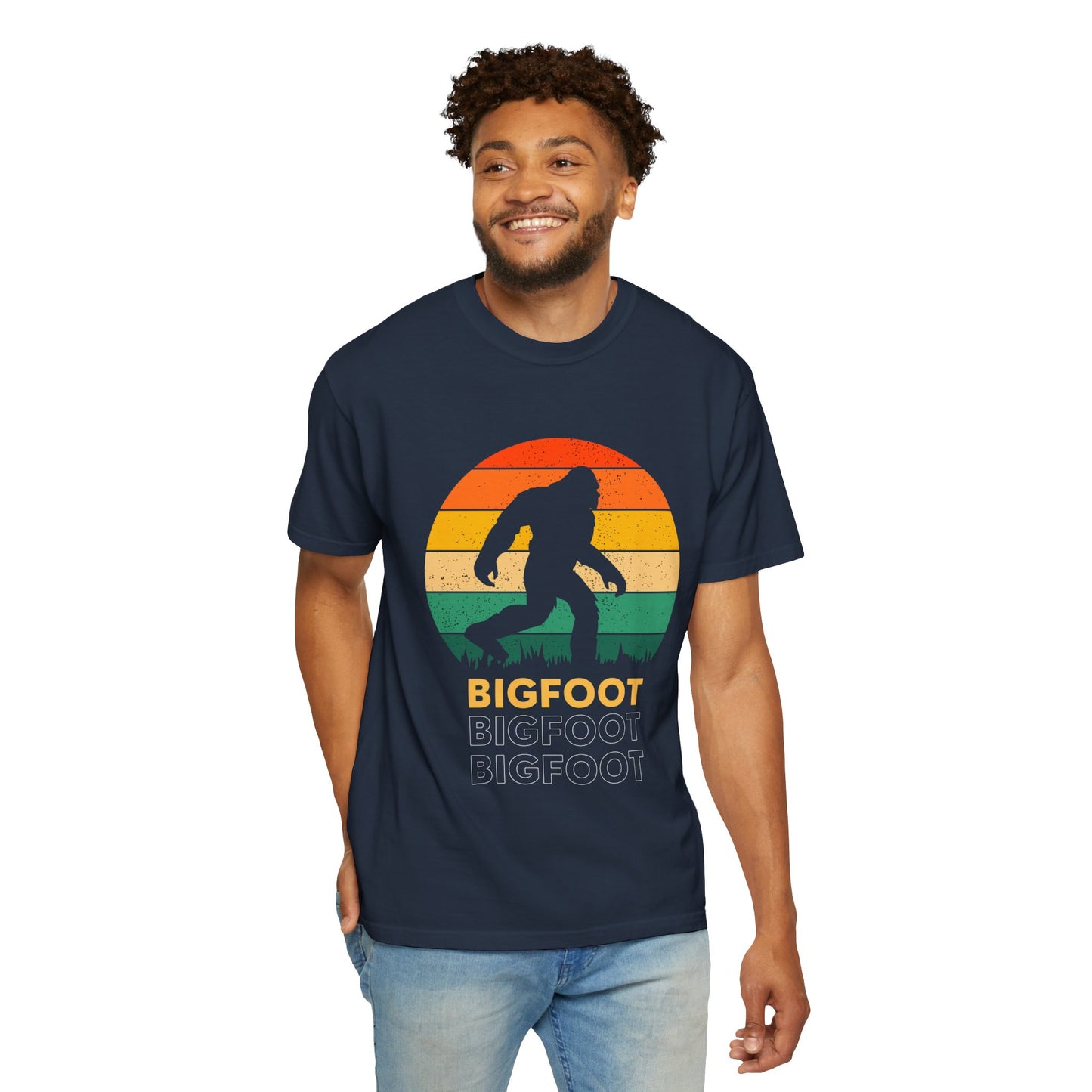 Retro Bigfoot Unisex T-Shirt, Vintage Sasquatch Tee, Nature Lover Gift, Outdoor Adventure Apparel, Cool Summer Shirt