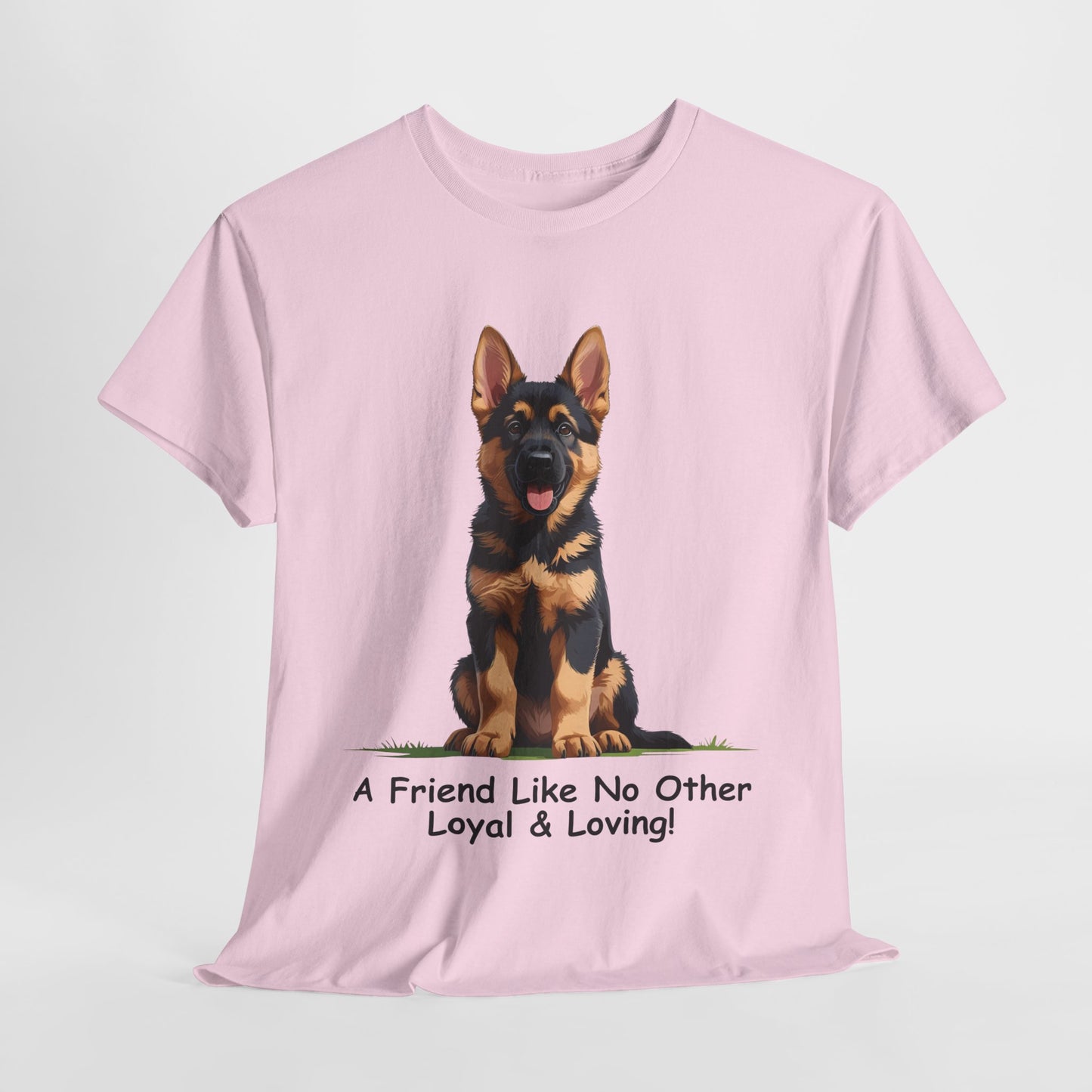 Adorable German Shepherd Puppy Lover Tee: A Friend Like No Other, Dog Owner Gift, Dog Mom Shirt, Gifts for Animal Lovers, Unisex Cotton T-shirt