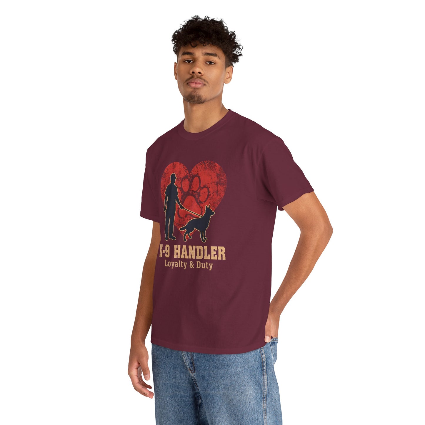 K-9 Handler Heart Tee - Loyalty & Duty, Dog Lover Gift, Pet Owner Apparel