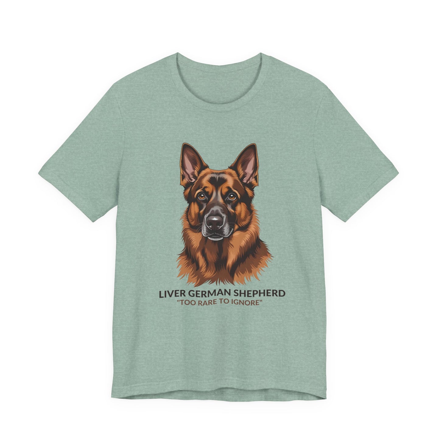 Liver German Shepherd Dog Lover Tee - To Rare To Ignore | Perfect Gift for Pet Owners, Animal Lover Merchandise, Casual Wear, Unique Dog Shirt