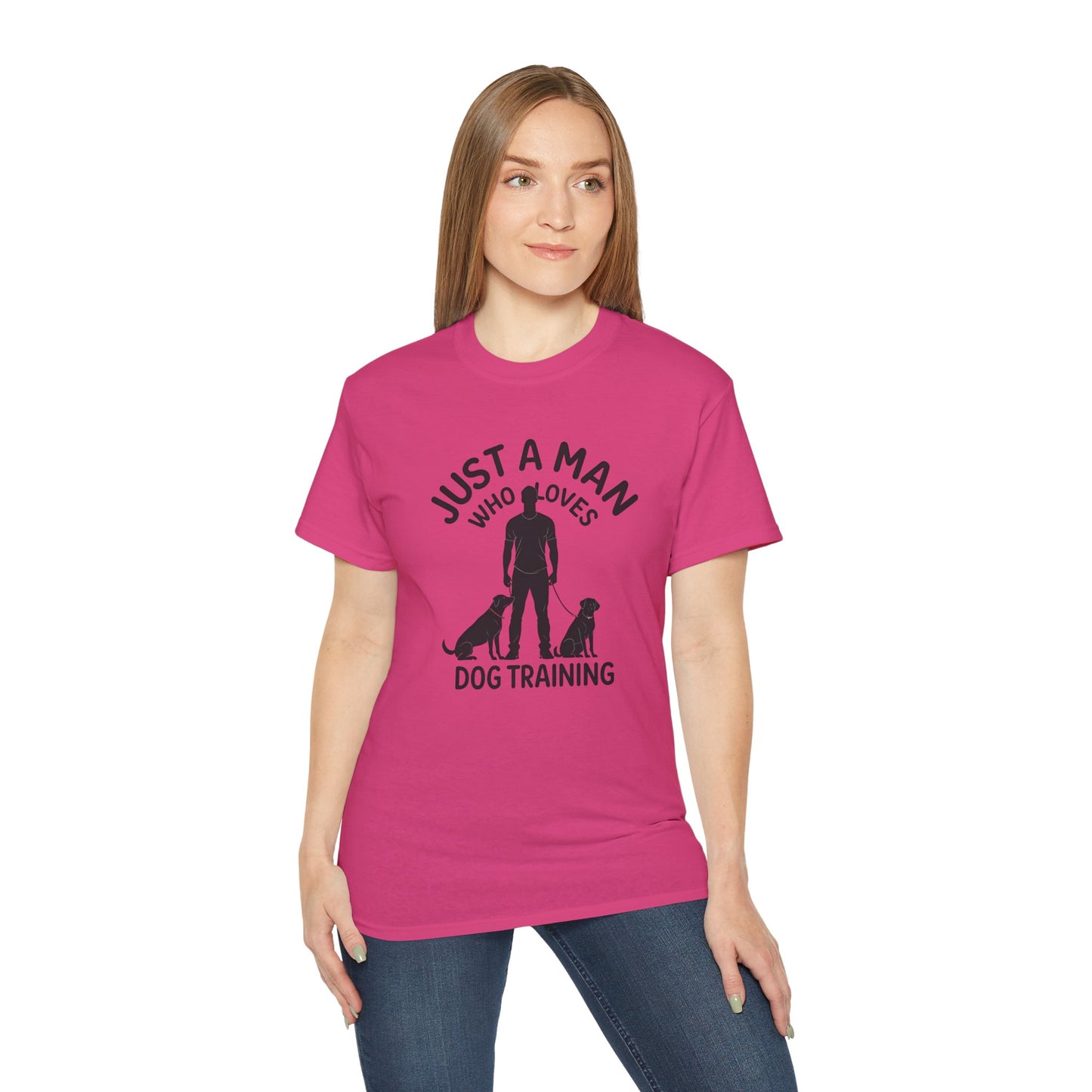 Unisex Dog Training Tee - Just A Man Who Loves Dog Training, Dog Lover Gift, Dog Owner Shirt, Casual Wear