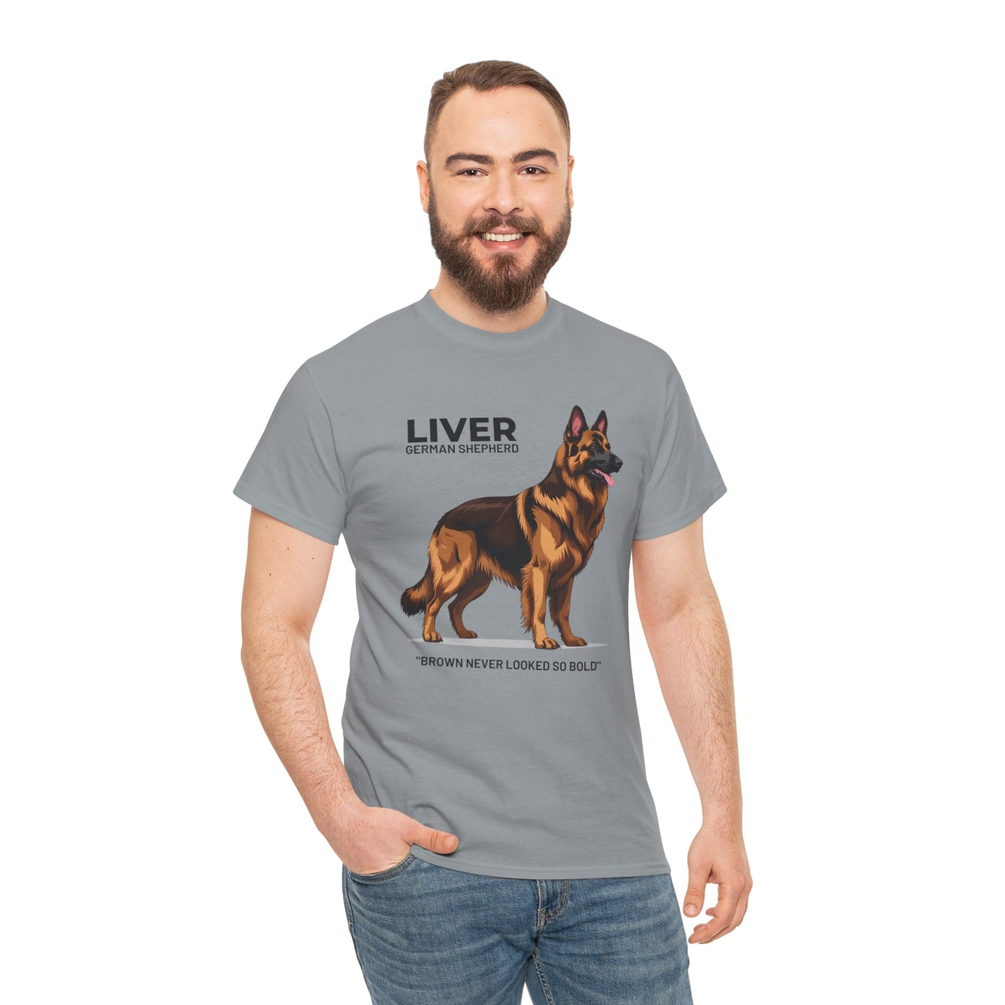 Liver German Shepherd Lover Tee - Brown Never Looked So Bold | Dog Owner Gift, Pet Parent Shirt, Animal Lover Apparel