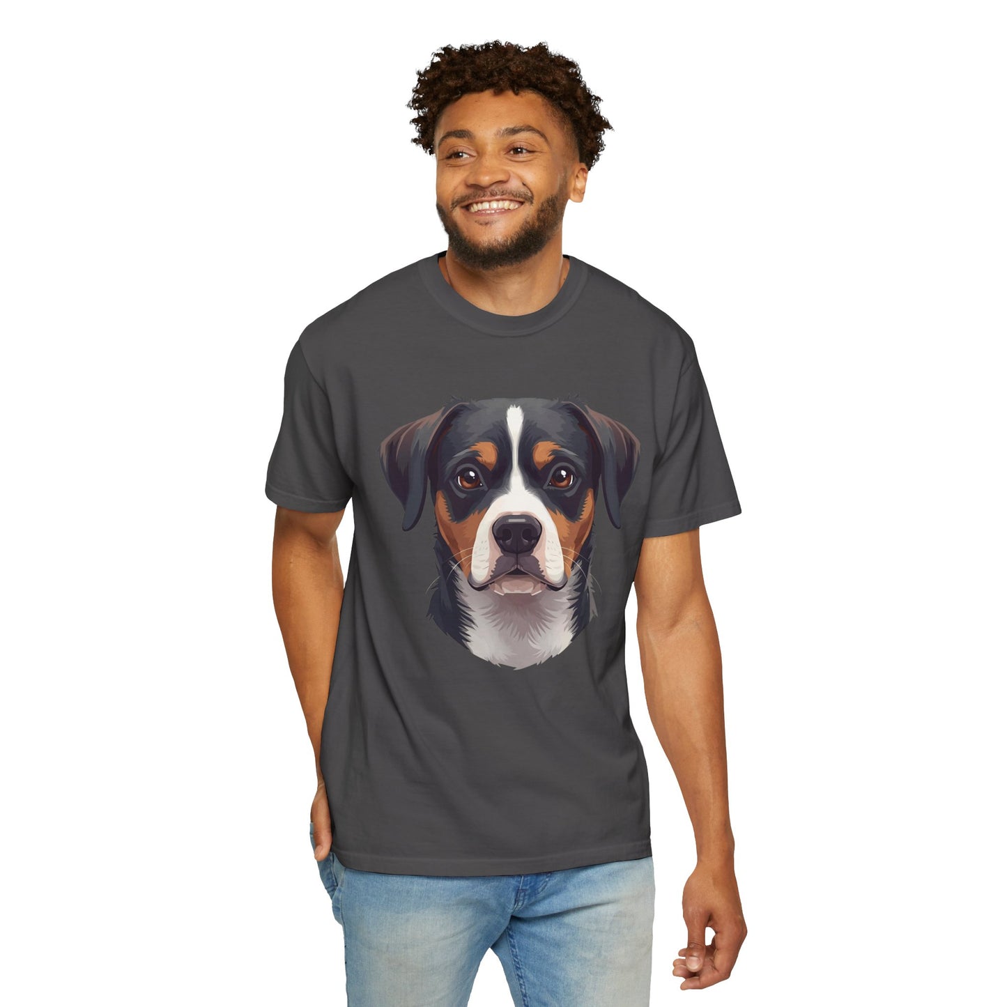 Unisex Tricolor Dog's 3D Design T-Shirt, Gift for Dog Owners, Animal Lover Apparel