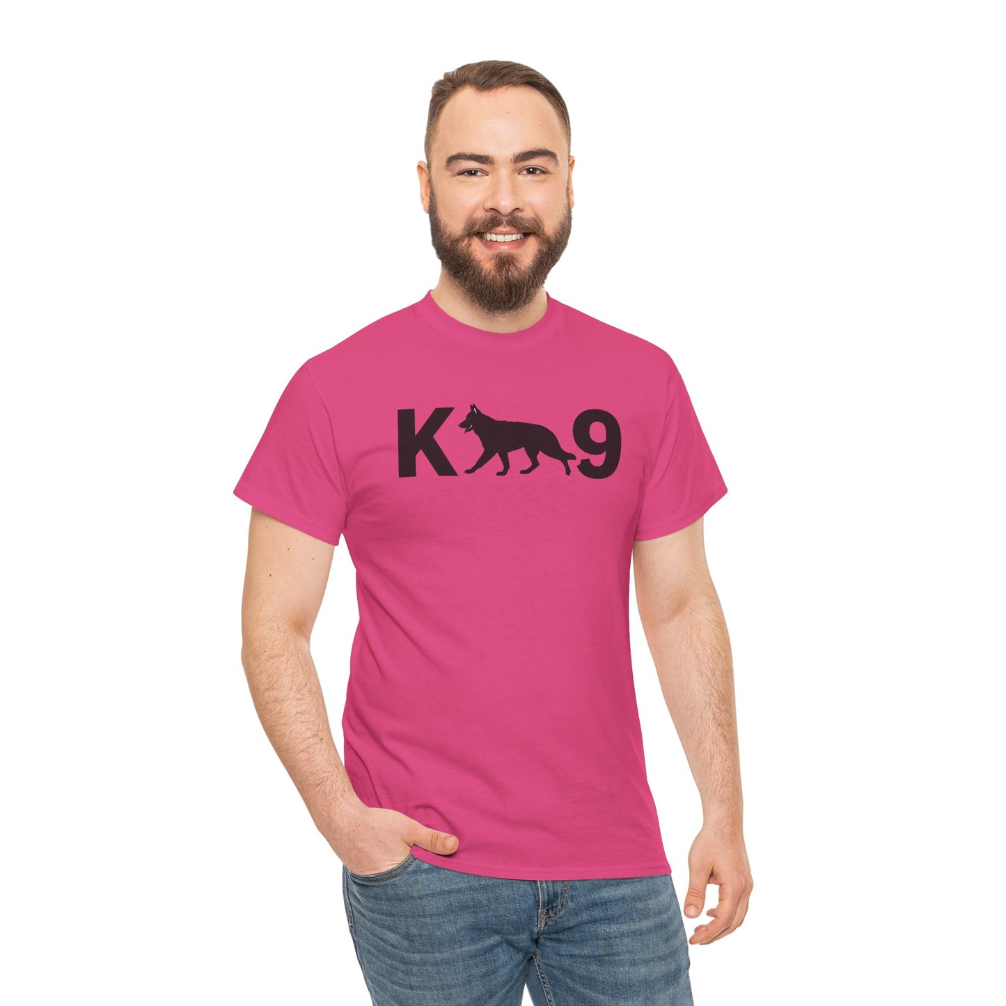 Black German Shepherd K9 Unisex Heavy Cotton Tee - Perfect for Dog Lovers, Pet Owners