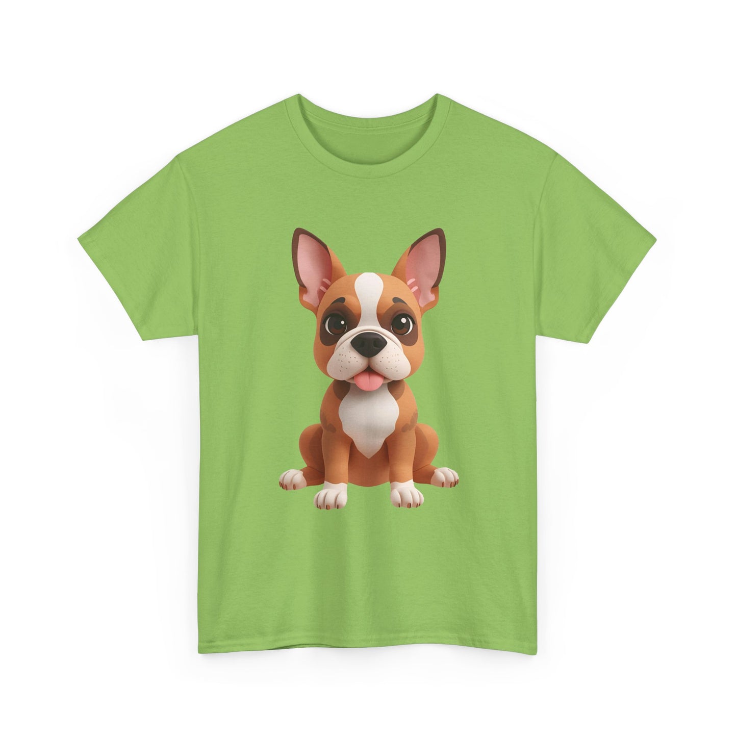 Cute 3D French Bulldog T-Shirt Unisex Heavy Cotton Tee, Dog Lover Gift