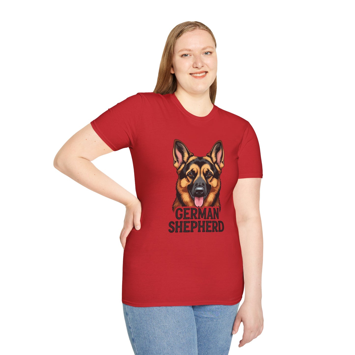 German Shepherd Unisex T-Shirt, Dog Lover Gift, Pet Parent Apparel, Cute Animal Shirt, Birthday Gift Idea, Casual Wear