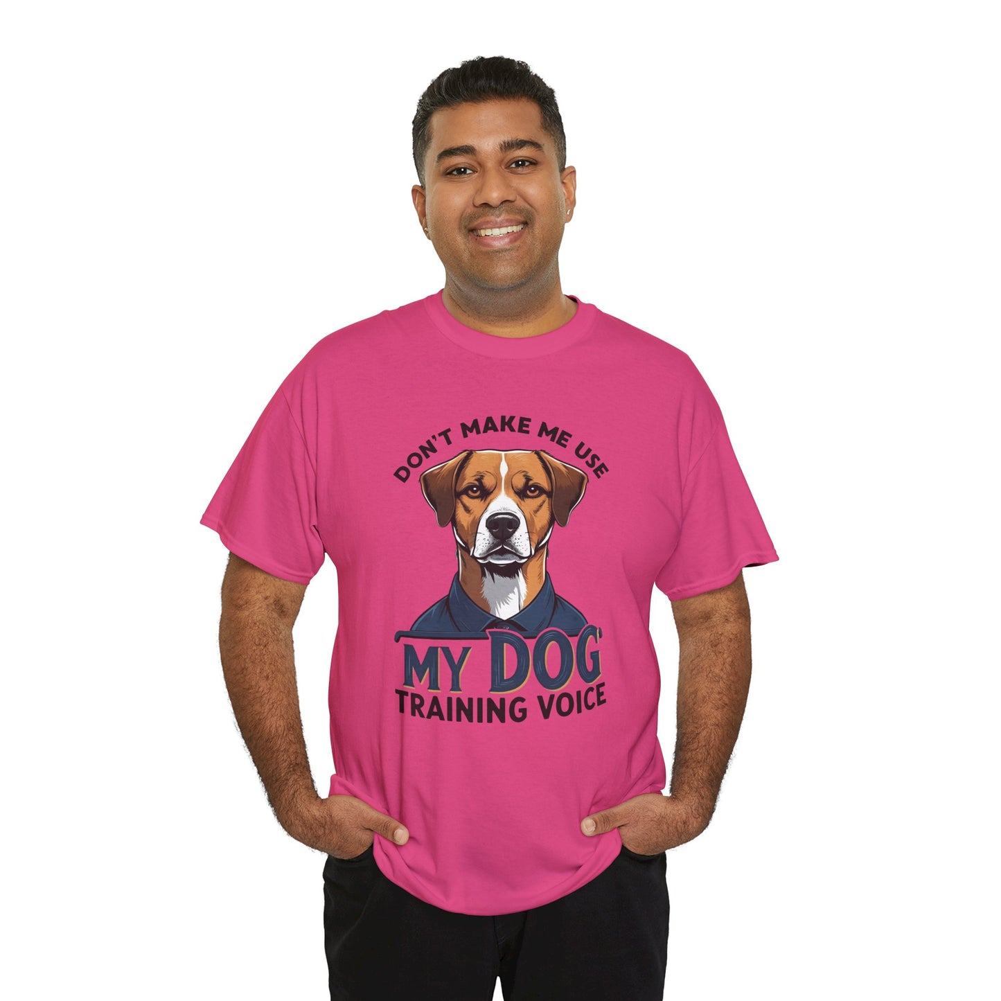 Dog Training T-Shirt - Don't Make Me Use My Dog Training Voice | Perfect Gift for Dog Owners, Casual Wear, Funny Dog Humor Shirt, Pet Training Apparel