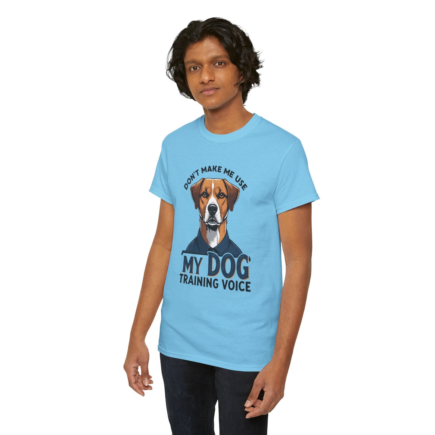 Dog Training T-Shirt - Don't Make Me Use My Dog Training Voice | Perfect Gift for Dog Owners, Casual Wear, Funny Dog Humor Shirt, Pet Training Apparel