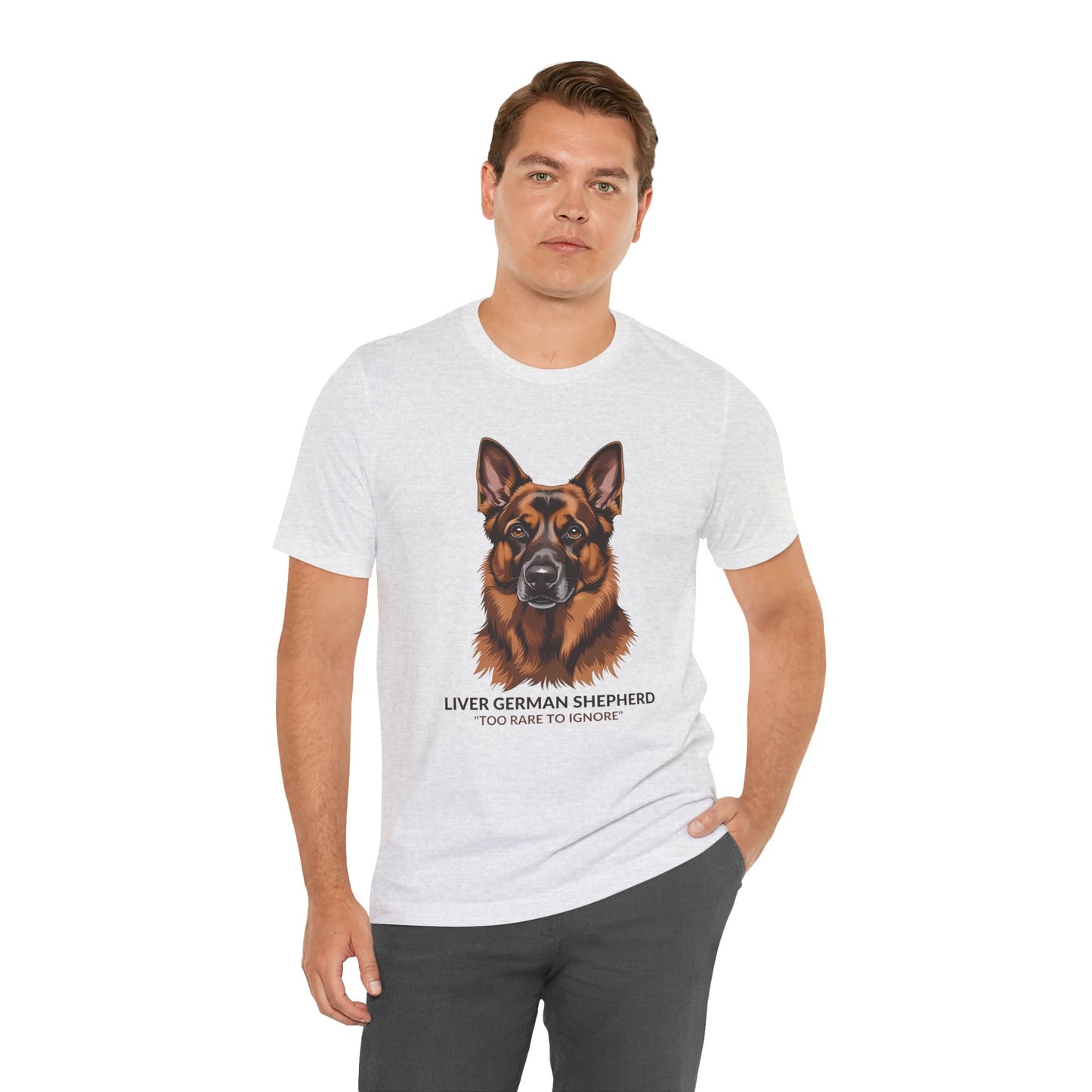 Liver German Shepherd Dog Lover Tee - To Rare To Ignore | Perfect Gift for Pet Owners, Animal Lover Merchandise, Casual Wear, Unique Dog Shirt