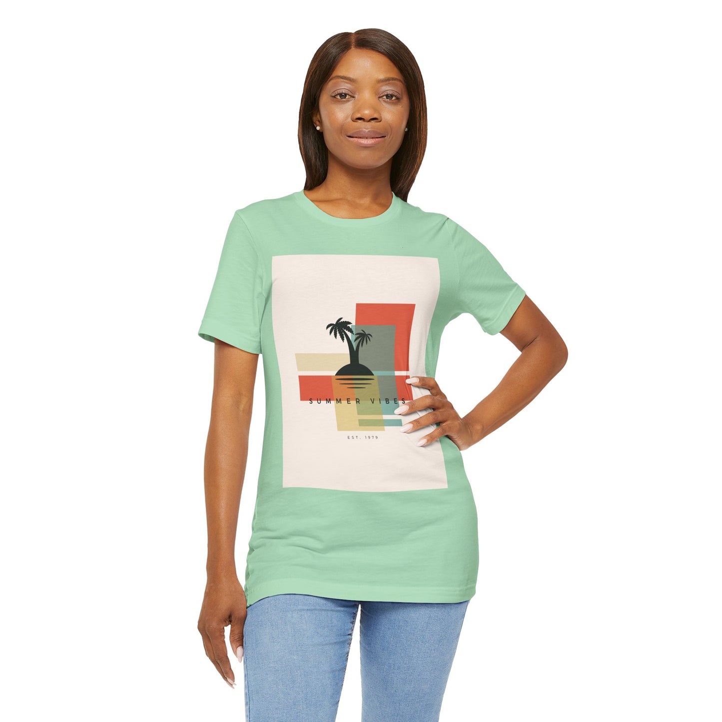 Tropical Sunset Tee, Summer Vibes Shirt, Vacation Outfit, Unisex Graphic Tee, Gift for Beach Lovers, Casual Wear