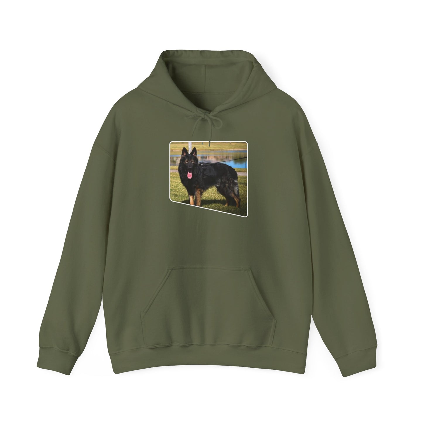 Unisex Dog Lover Hoodie With an Old Fashioned Working Line German Shepherd