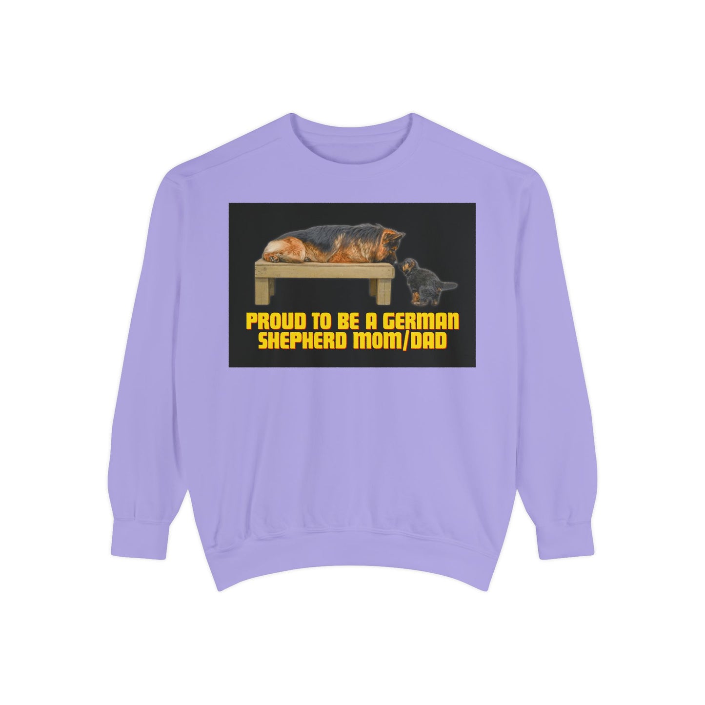 Unisex Proud German Shepherd Mom/Dad Sweatshirt - Garment-Dyed