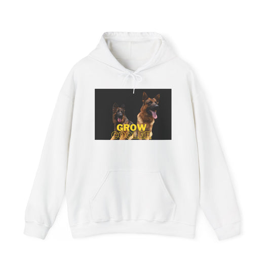 Unisex Dog Lover Hoodie With Two German Shepherds and Caption Grow Cooler