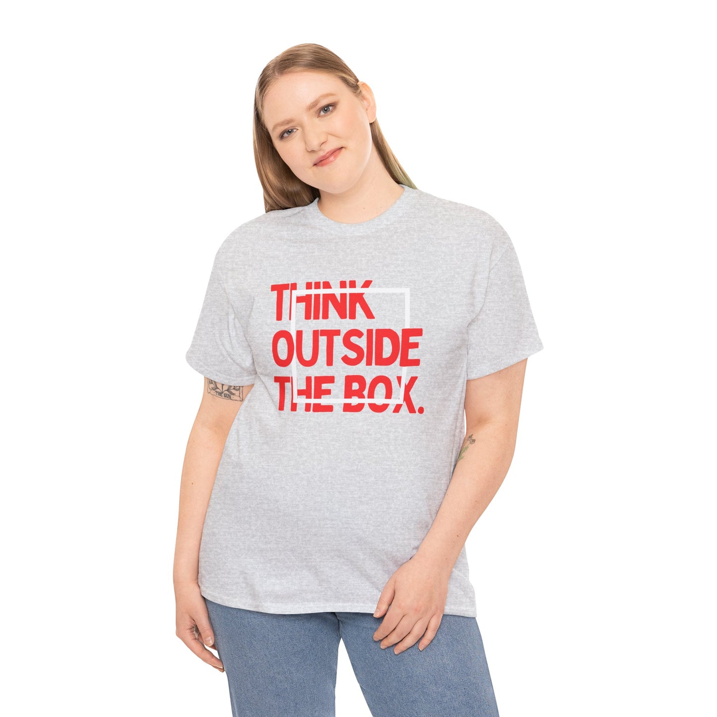 Creative Thinking Unisex Cotton Tee - Thin Out of Box, Inspirational Shirt, Motivational Gifts, Trendy Top for All Occasions, Perfect for Dreamers