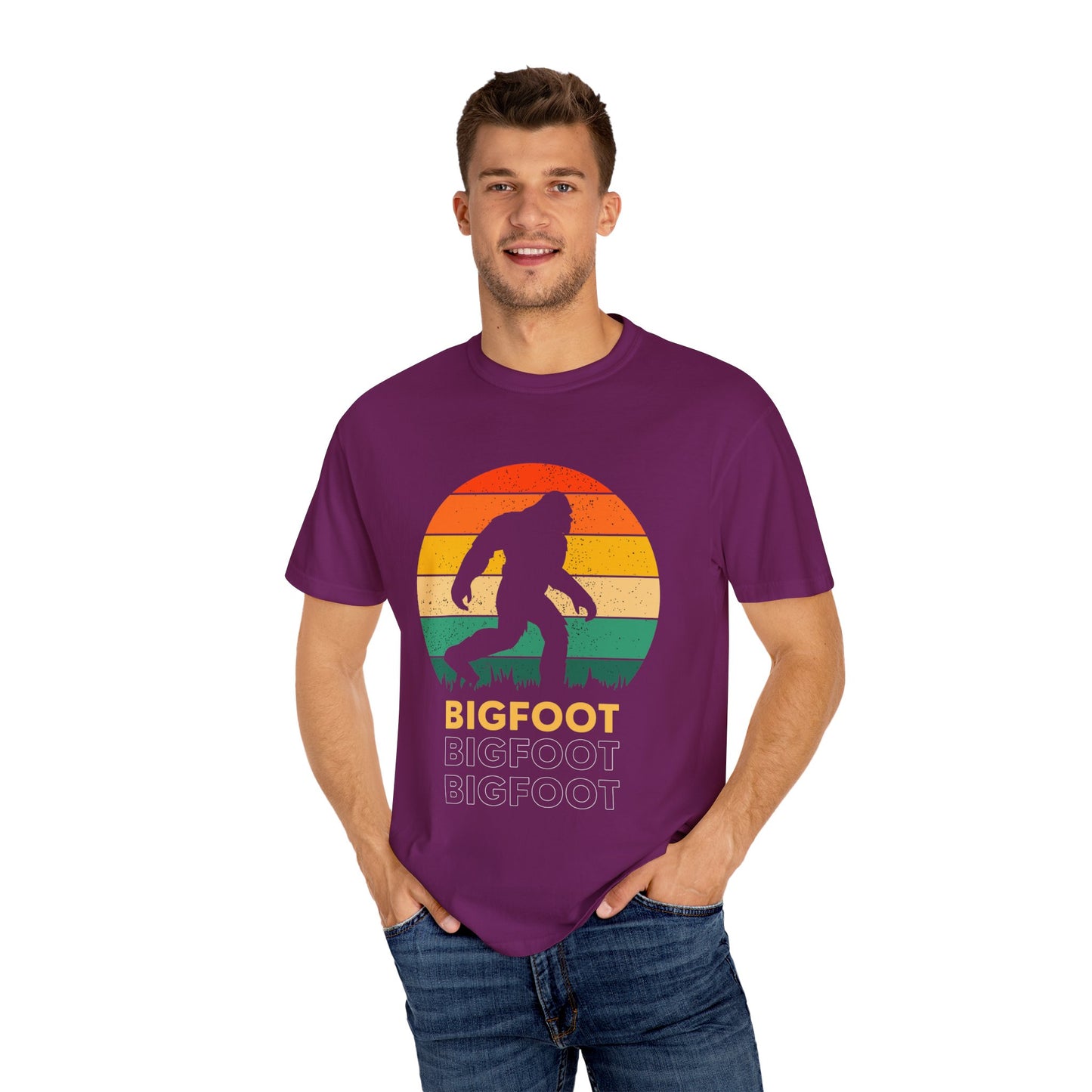 Retro Bigfoot Unisex T-Shirt, Vintage Sasquatch Tee, Nature Lover Gift, Outdoor Adventure Apparel, Cool Summer Shirt