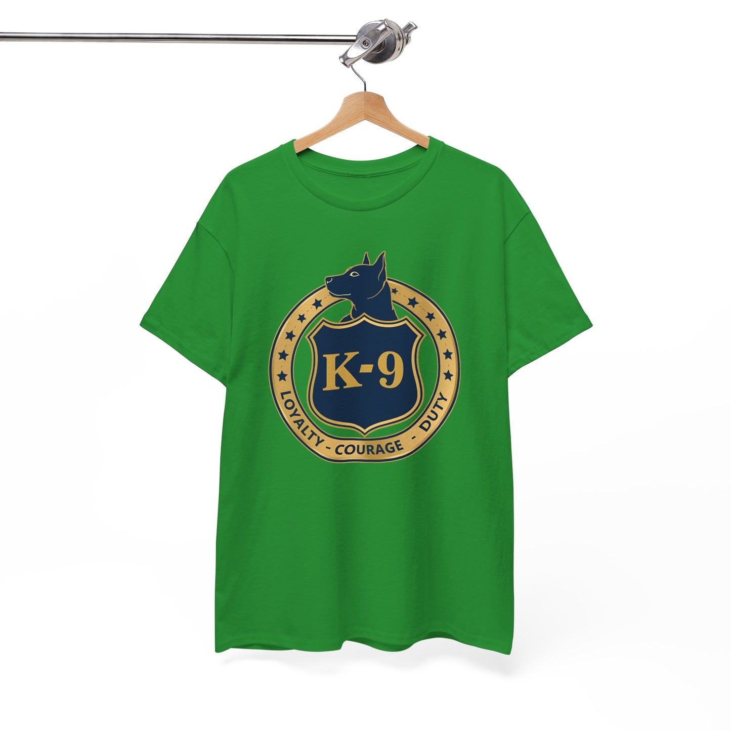 K-9 Police Unisex Heavy Cotton Tee - Loyalty Courage Duty | Dog Lover Gift, Law Enforcement Apparel, Dog Training Shirt