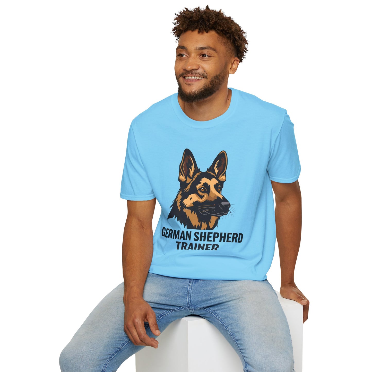 German Shepherd Trainer Unisex Softstyle T-Shirt, Dog Lover Gift, Pet Trainer Apparel