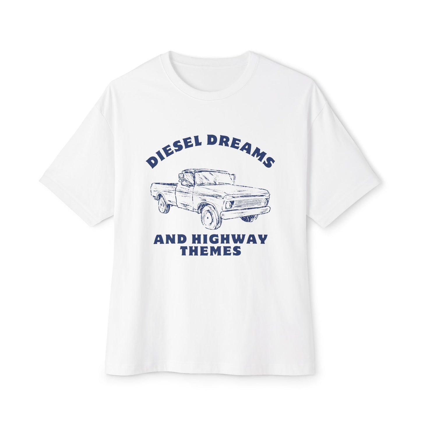Diesel Dreams Boxy Tee - Unisex Oversized Graphic Shirt for Truck Lovers, Casual Wear, Gift for Him/Her, Summer Comfort, Road Trip Apparel