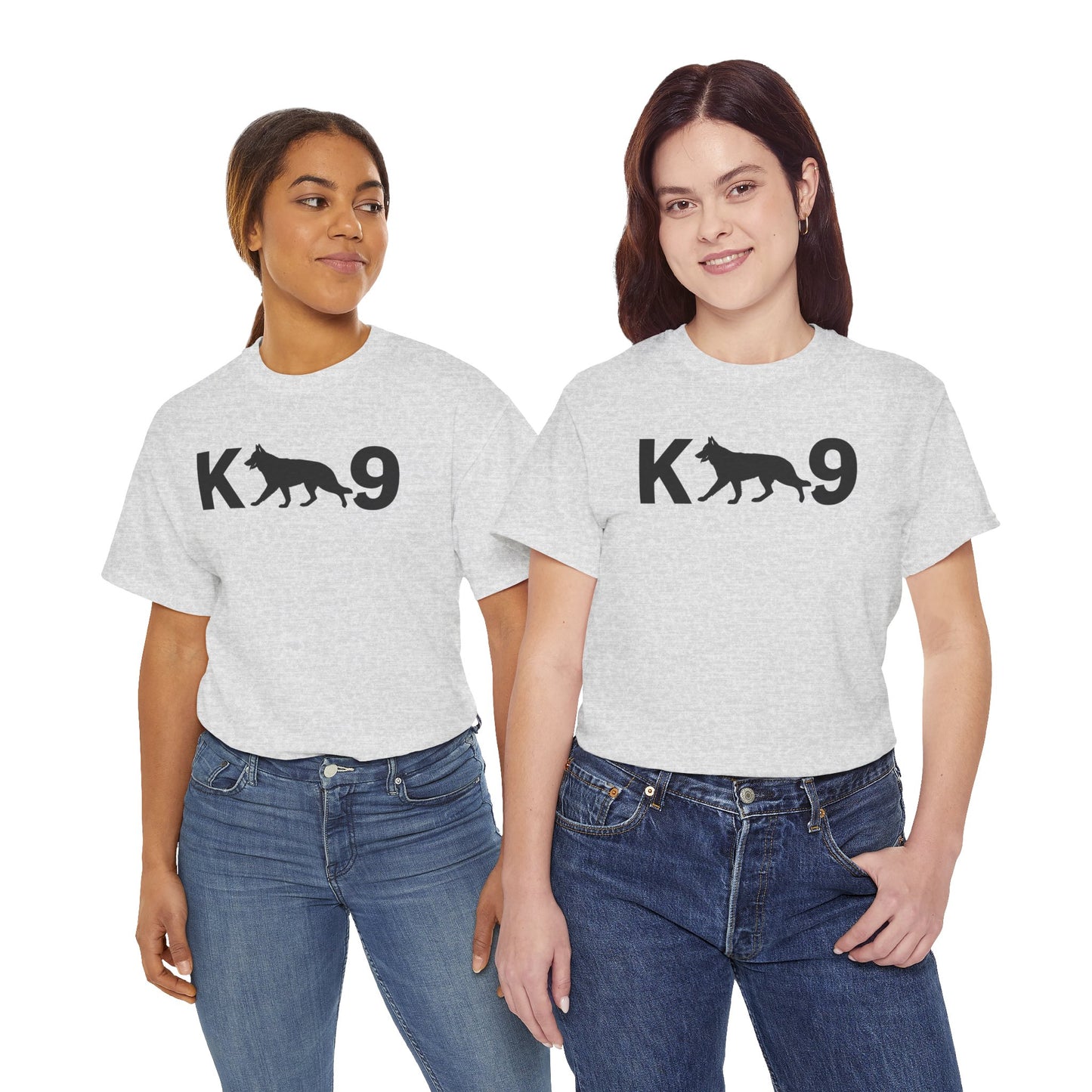 Black German Shepherd K9 Unisex Heavy Cotton Tee - Perfect for Dog Lovers, Pet Owners