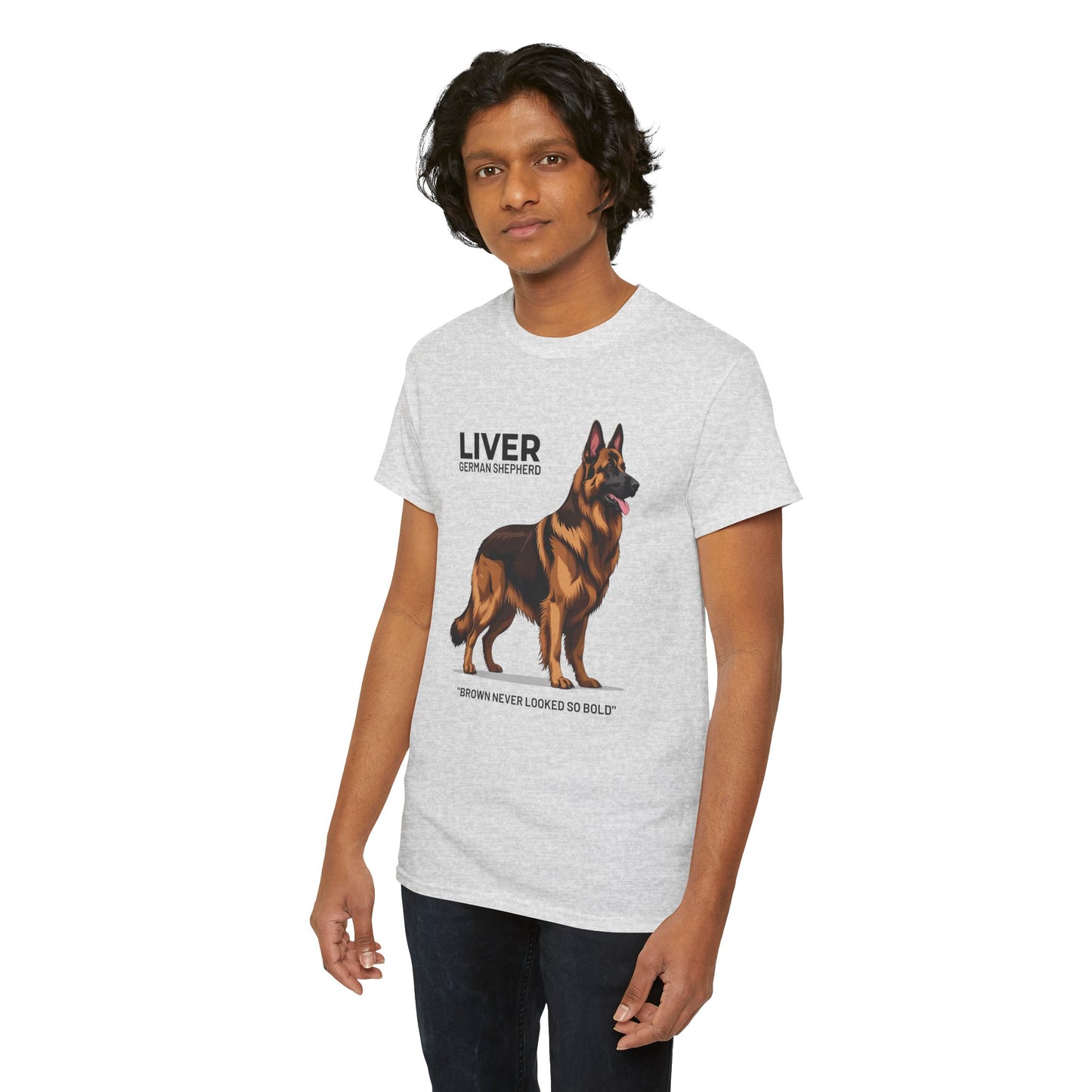Liver German Shepherd Lover Tee - Brown Never Looked So Bold | Dog Owner Gift, Pet Parent Shirt, Animal Lover Apparel