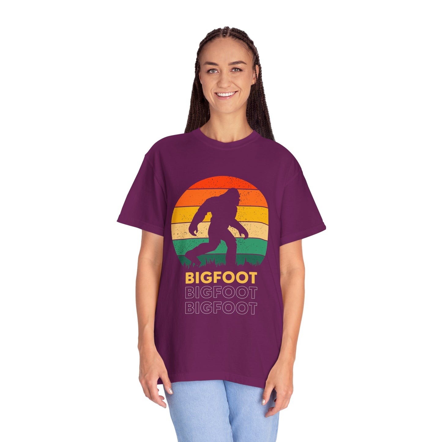 Retro Bigfoot Unisex T-Shirt, Vintage Sasquatch Tee, Nature Lover Gift, Outdoor Adventure Apparel, Cool Summer Shirt