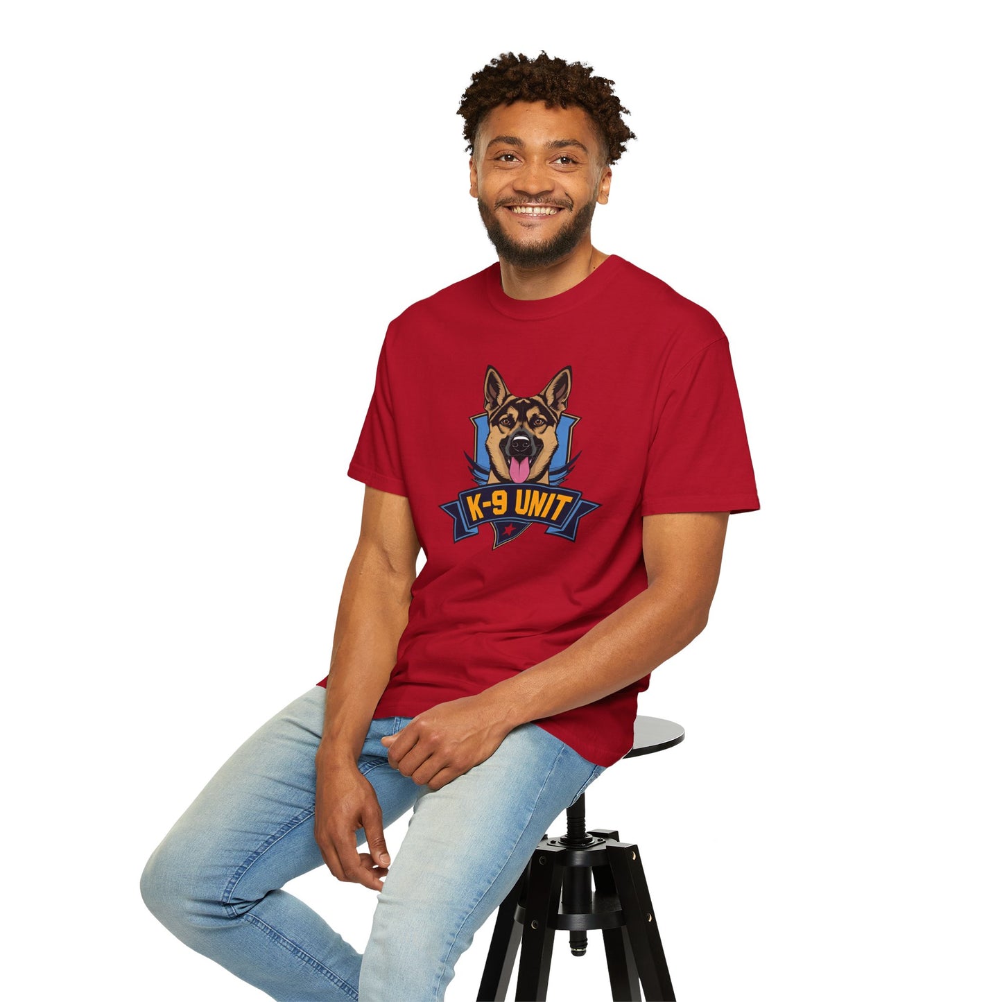 K-9 Unit Unisex Garment-Dyed T-shirt for Dog Lovers, Pet Owner Gift, Casual Wear