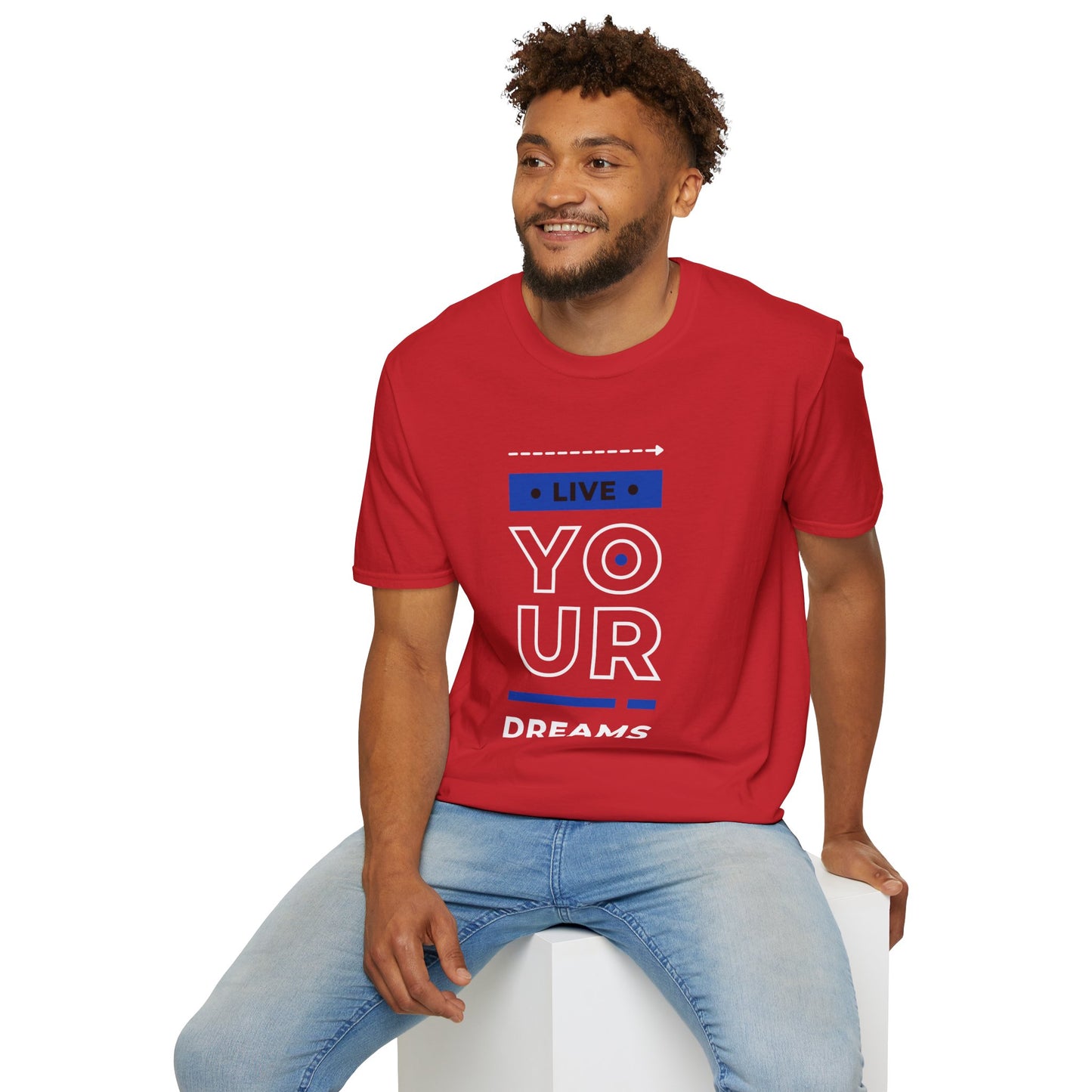 Live Your Dreams Unisex Softstyle T-Shirt, Inspirational Tee, Motivational Gift, Casual Wear, Daily Reminder, Empowerment Top