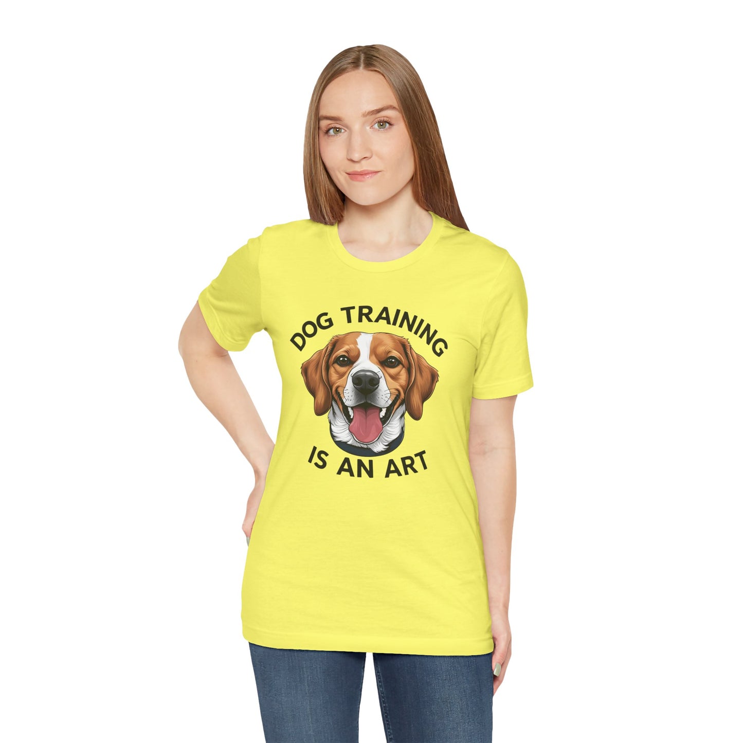 Dog Training is An Art Tee - Unisex Jersey Short Sleeve, Gift for Dog Lovers, Training T-Shirt, Dog Owner Apparel, Cute Canine Shirt
