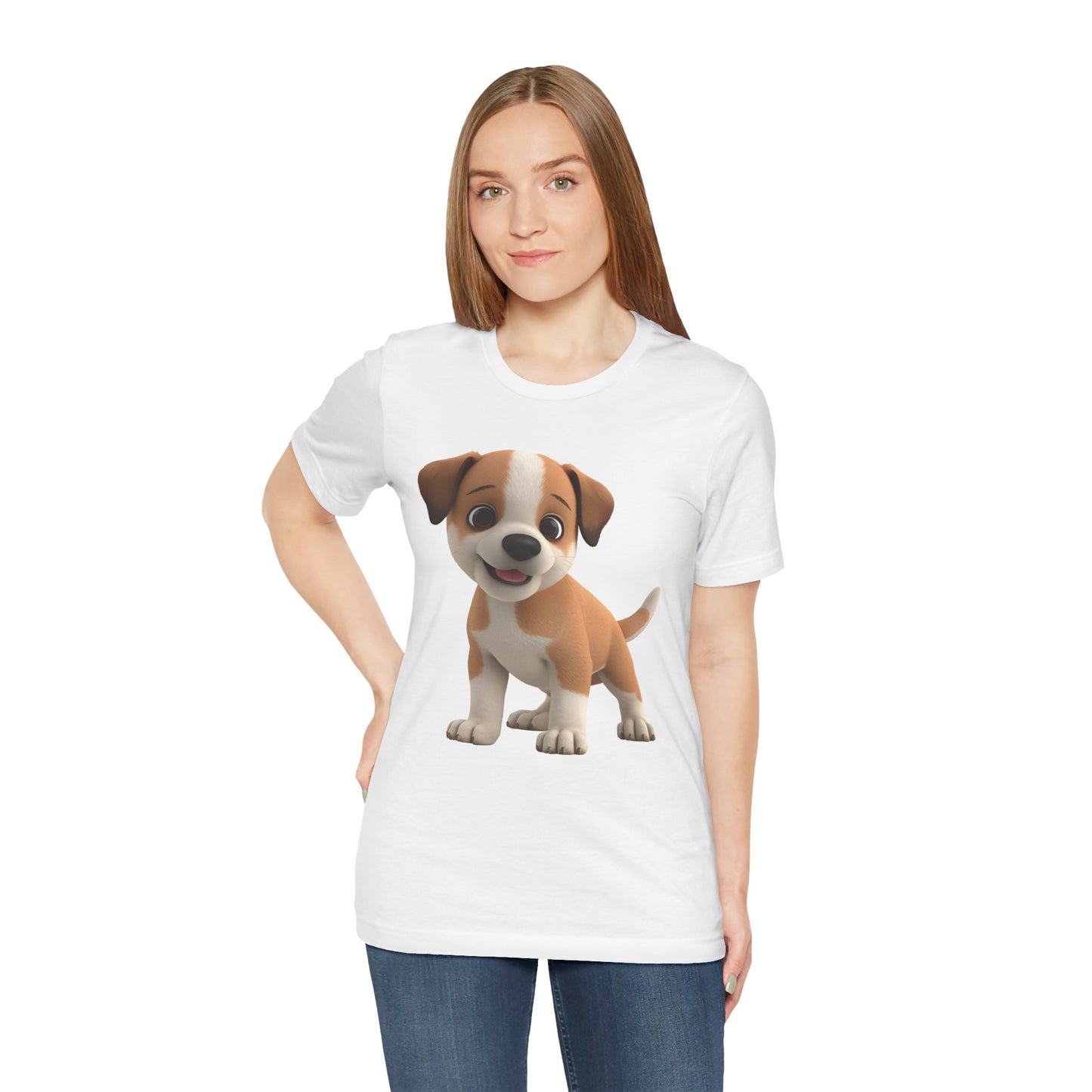 Cute Dog 3D Graphic Tee, Fun Animal Shirt, Dog Lover Gift, Playful Fashion Statement