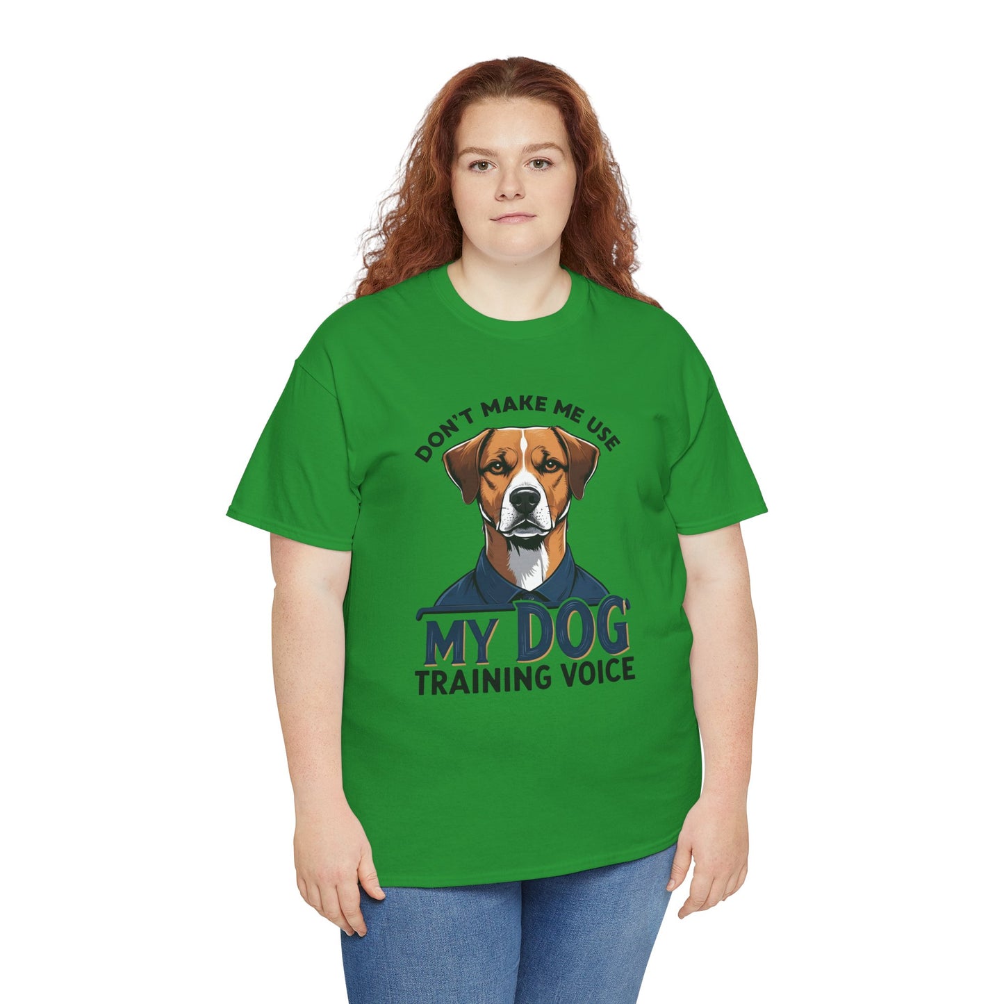 Dog Training T-Shirt - Don't Make Me Use My Dog Training Voice | Perfect Gift for Dog Owners, Casual Wear, Funny Dog Humor Shirt, Pet Training Apparel