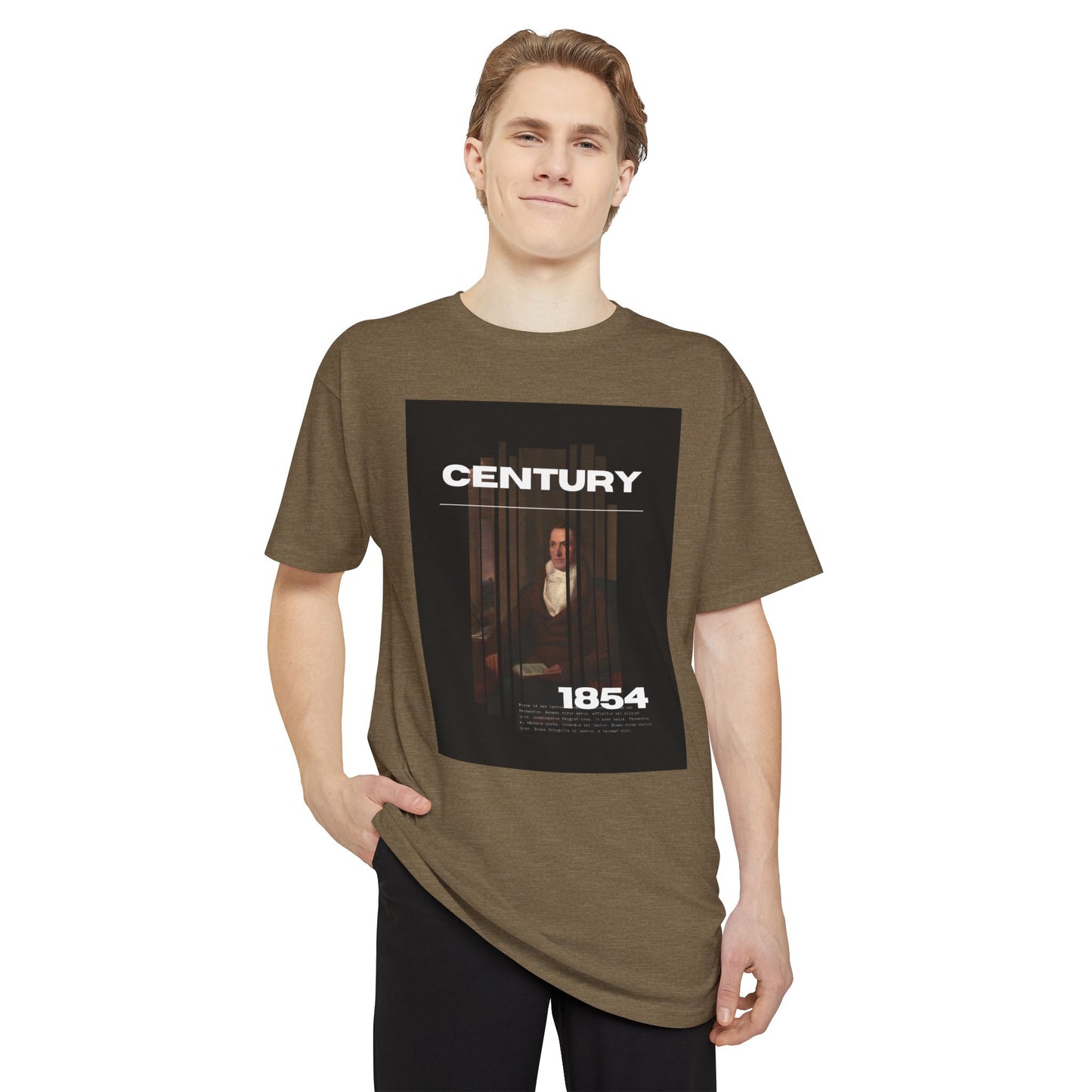 Urban Graphic Tee - Century 1854, Unisex Long Body Tee, Casual Streetwear, Perfect Gift for Art Lovers, Hipster Fashion
