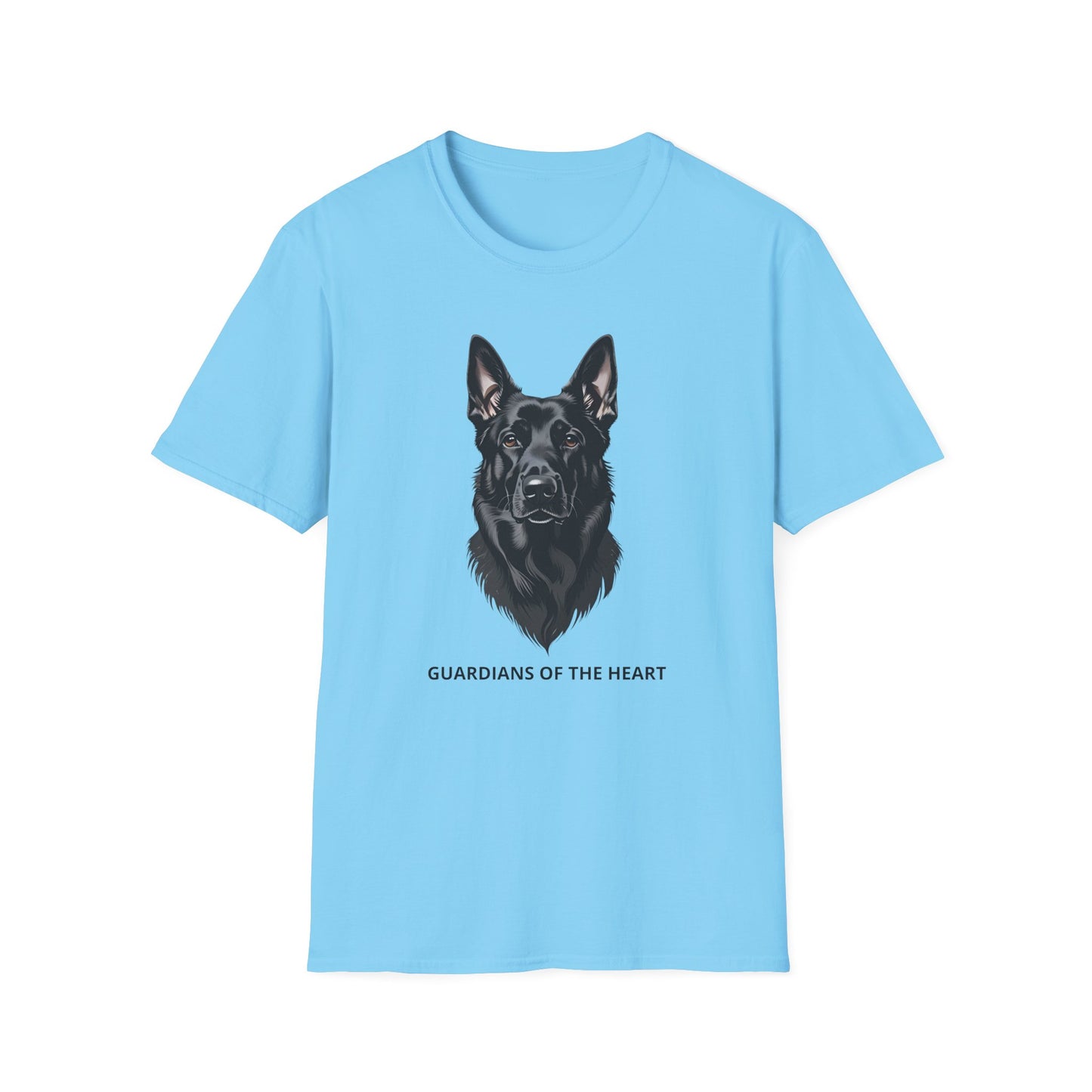 Guardians of the Heart Black German Shepherd T-Shirt, Dog Lover Shirt, Pet Memorial Tee, Unisex Animal T-Shirt, Gift for Dog Owners