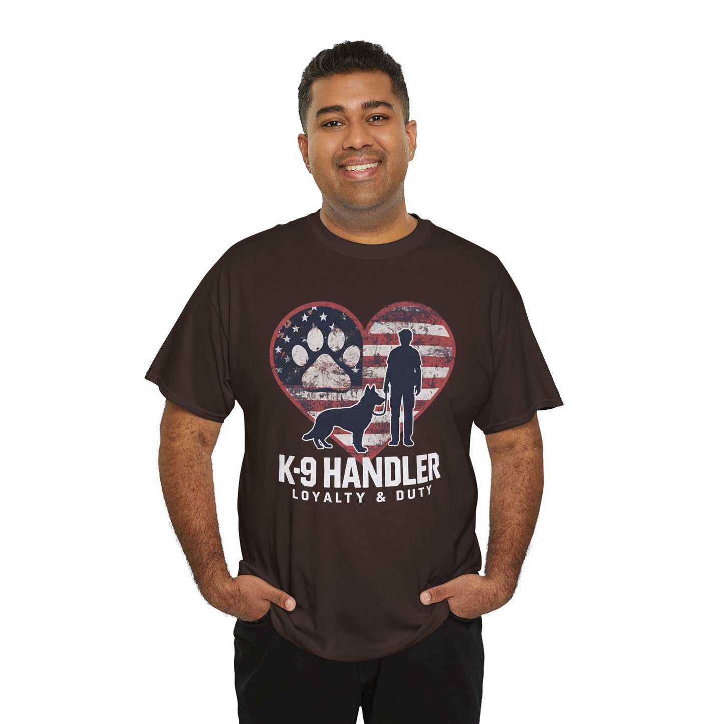 K-9 Handler Heart Tee | Loyalty & Duty T-Shirt | Dog Lover Gift, Police Support Shirt