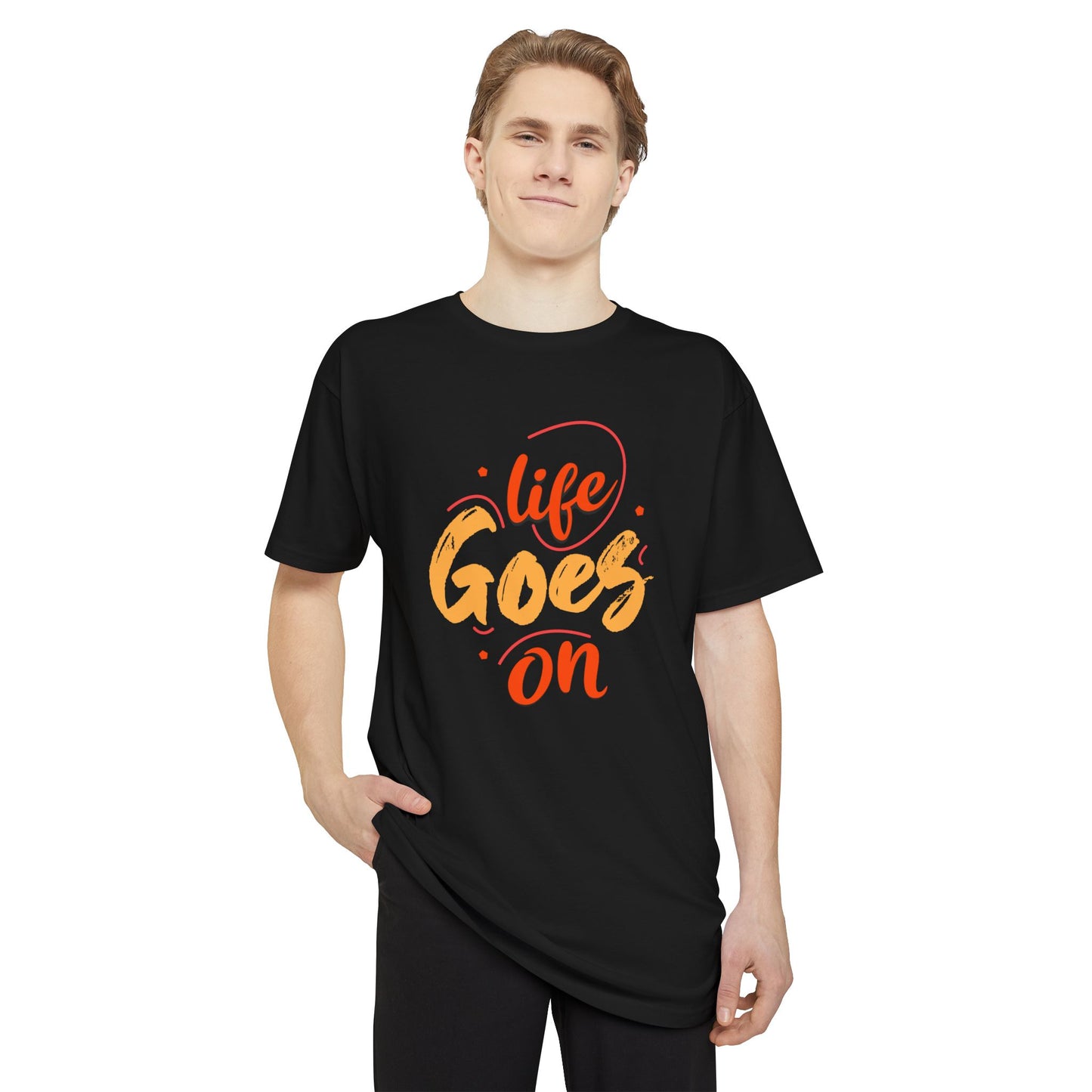 Inspirational Unisex Urban Tee - 'Life Goes On', Casual Streetwear, Gift for Friends, Motivational Outfit, Comfortable Daily Wear