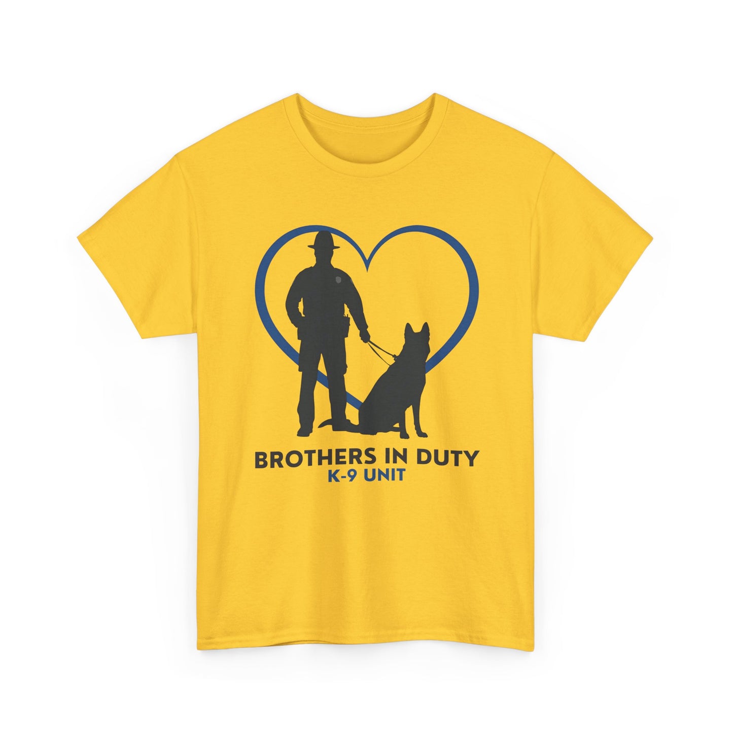 Heartfelt K-9 Unit Tee - Brothers In Duty | Police Officer Gift, Dog Lover Shirt, Law Enforcement Apparel