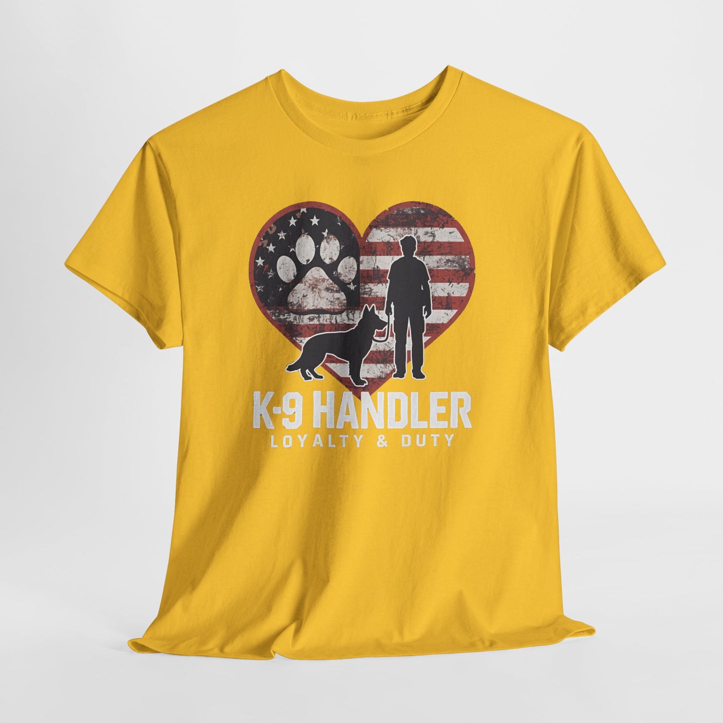 K-9 Handler Heart Tee | Loyalty & Duty T-Shirt | Dog Lover Gift, Police Support Shirt