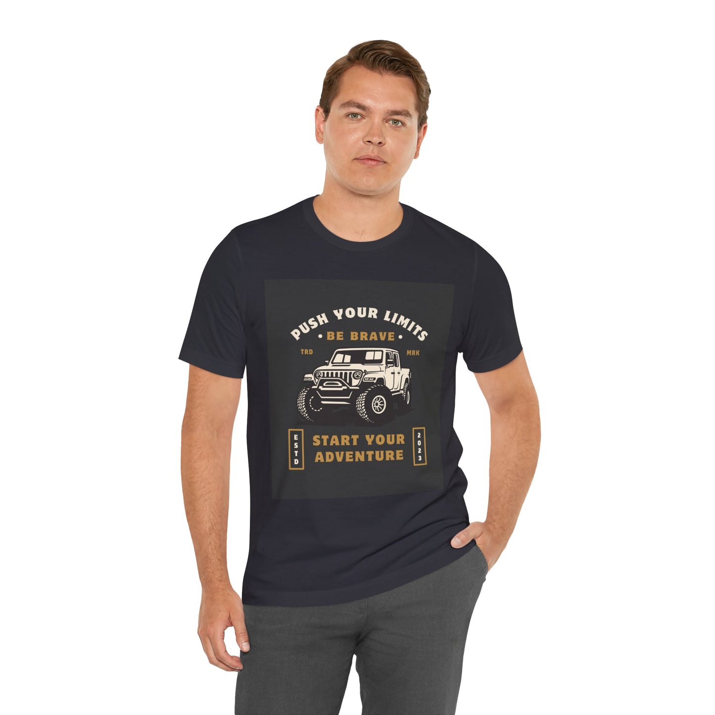 Push Your Limits Adventure-Inspiring Unisex Jersey Tee, Outdoor Shirt, Motivational T-Shirt, Gift for Adventurers, Hiking Apparel, Travel Tee