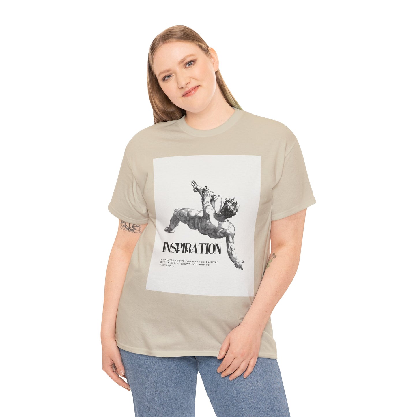 Inspiration Unisex Heavy Cotton Tee, Motivational Shirt, Gift for Artists, Casual Wear, Quote T-Shirt, Birthday Gift