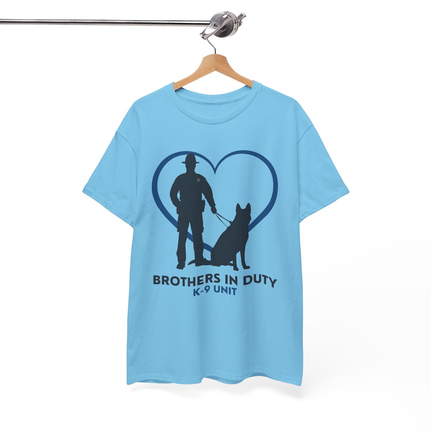 Heartfelt K-9 Unit Tee - Brothers In Duty | Police Officer Gift, Dog Lover Shirt, Law Enforcement Apparel