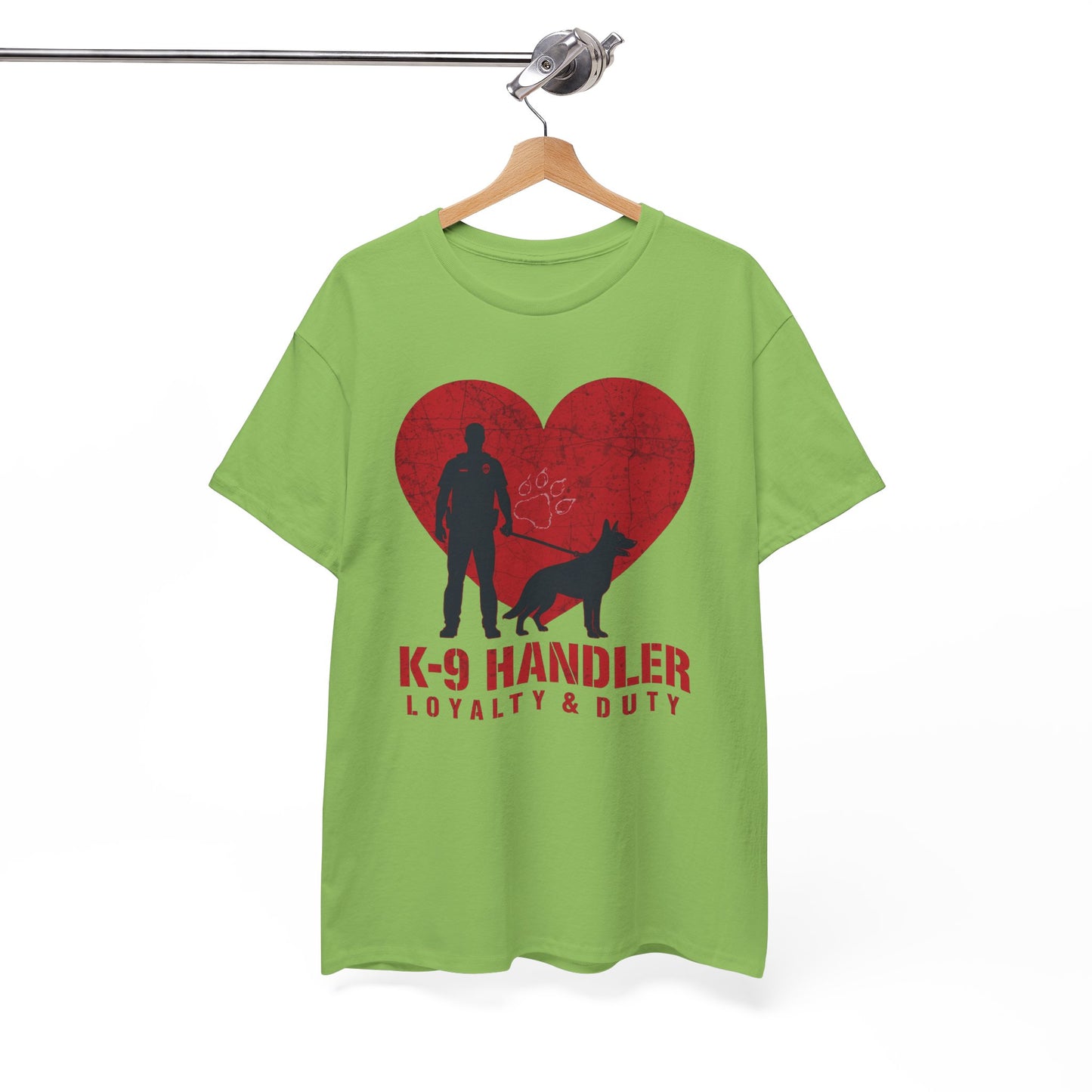 K-9 Handler Heavy Cotton Tee - Loyalty & Duty Shirt, Dog Lover Gift